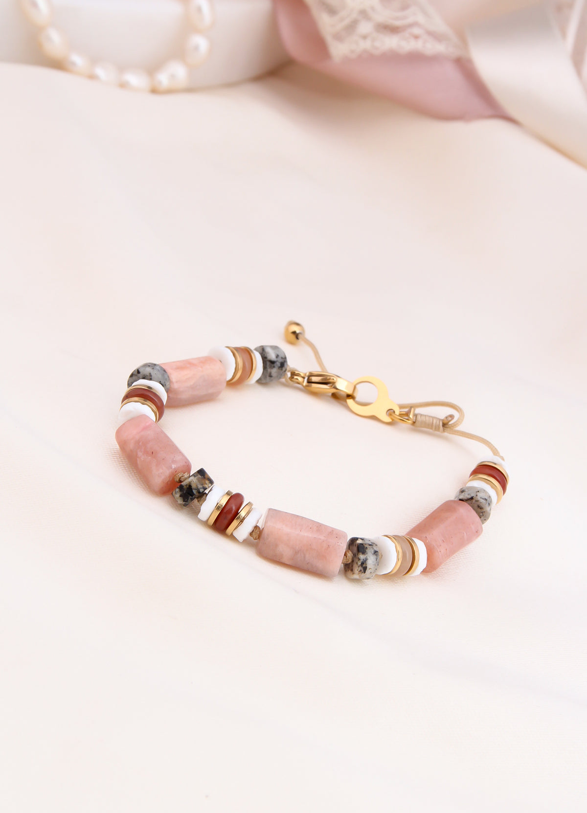 Sun Stone & Jasper Bracelet