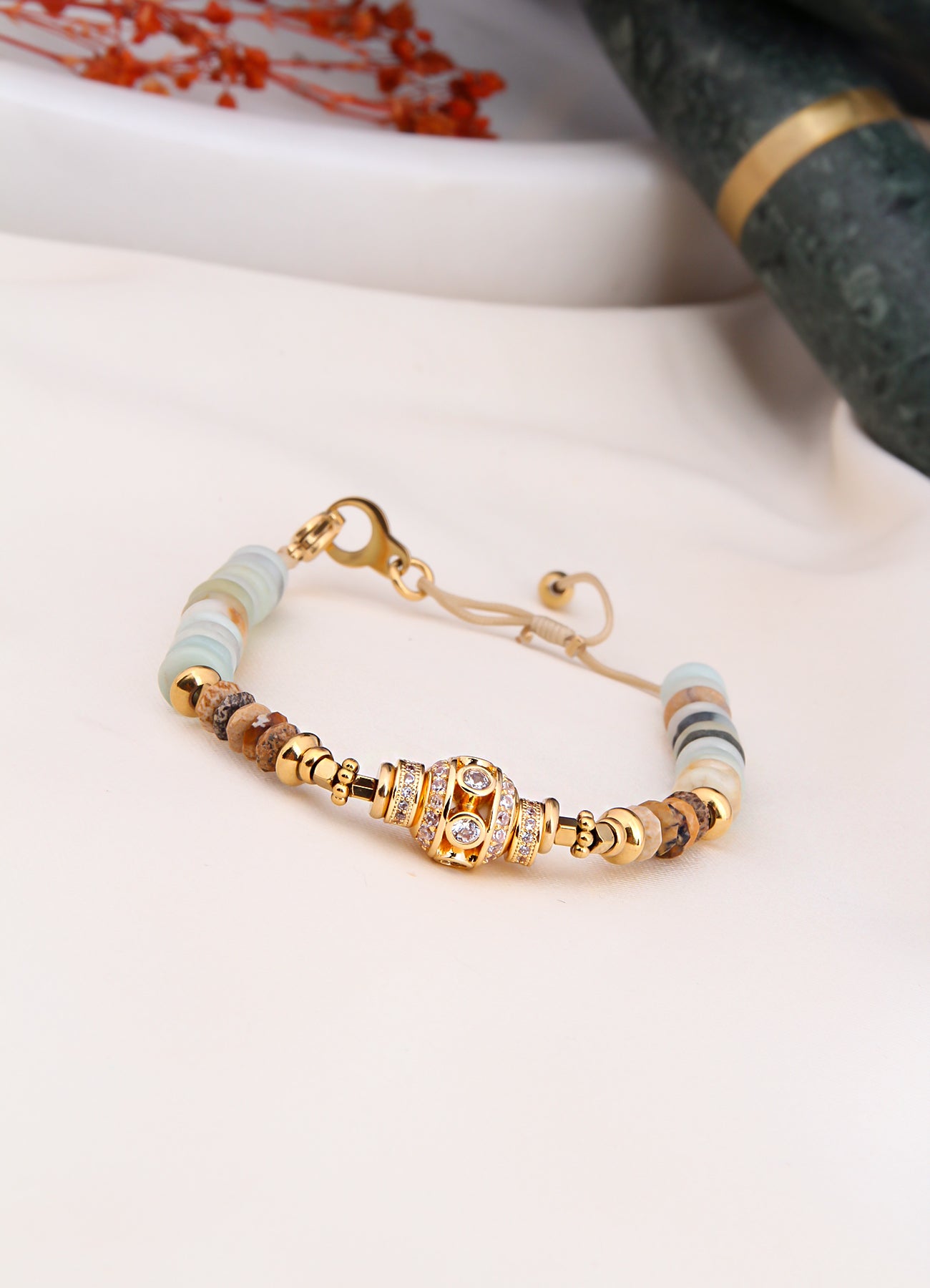 Charlize Jasper & Zircon Bracelets