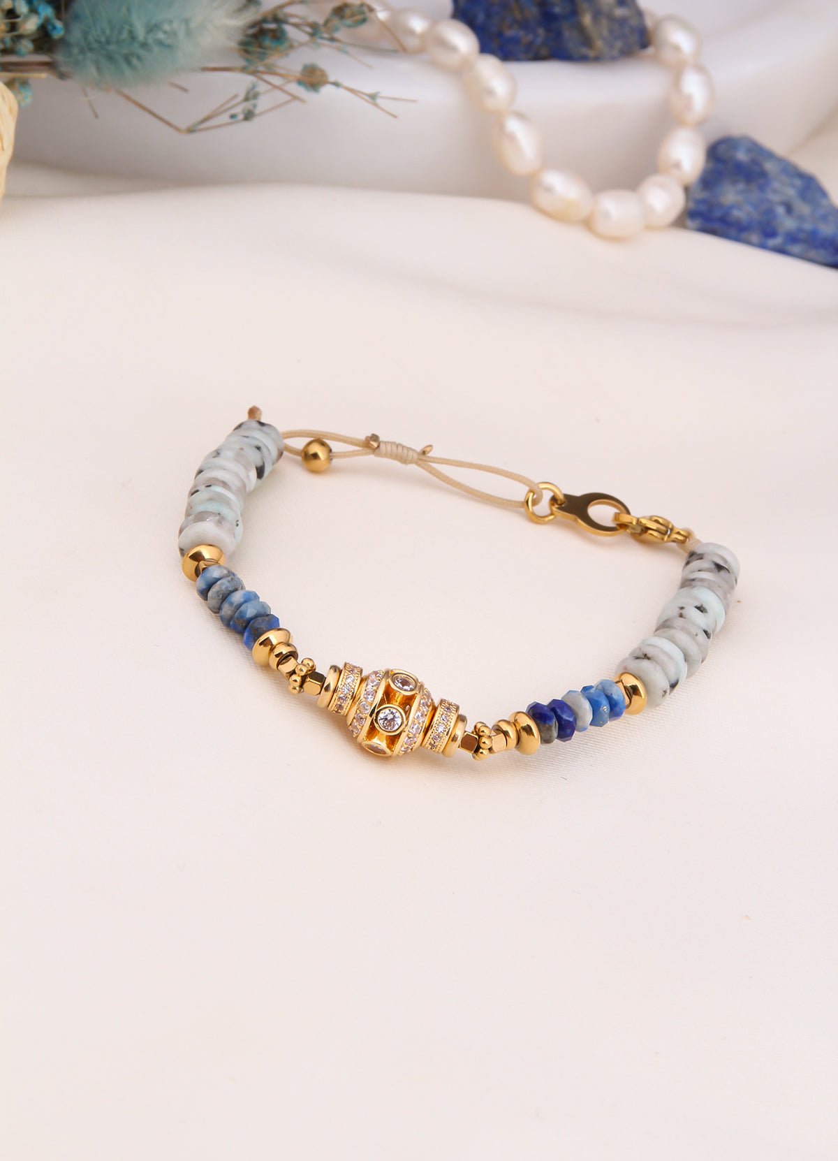 Jasper & Lapis Bracelet