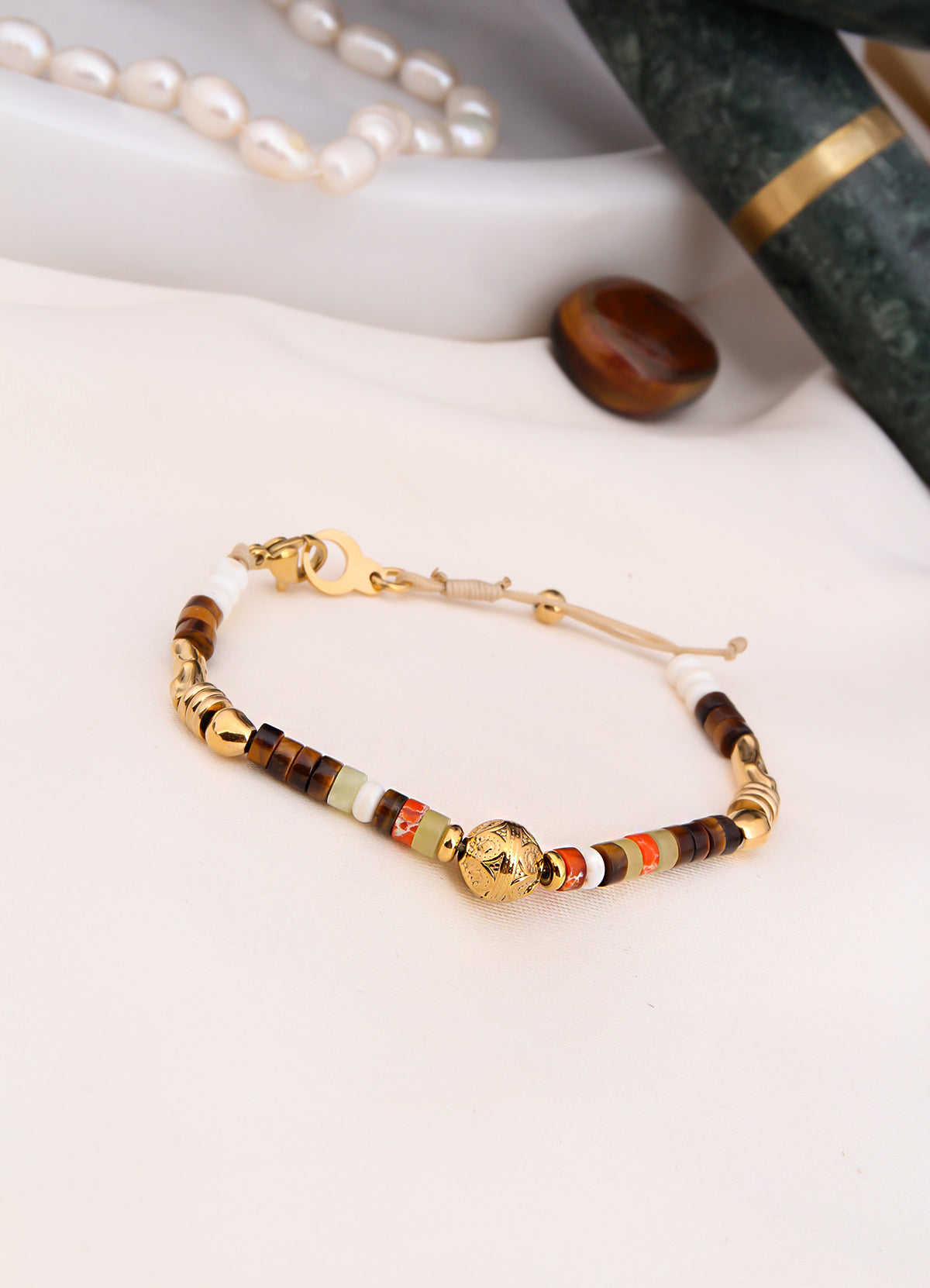 Tiger Eyes & Jasper Bracelet