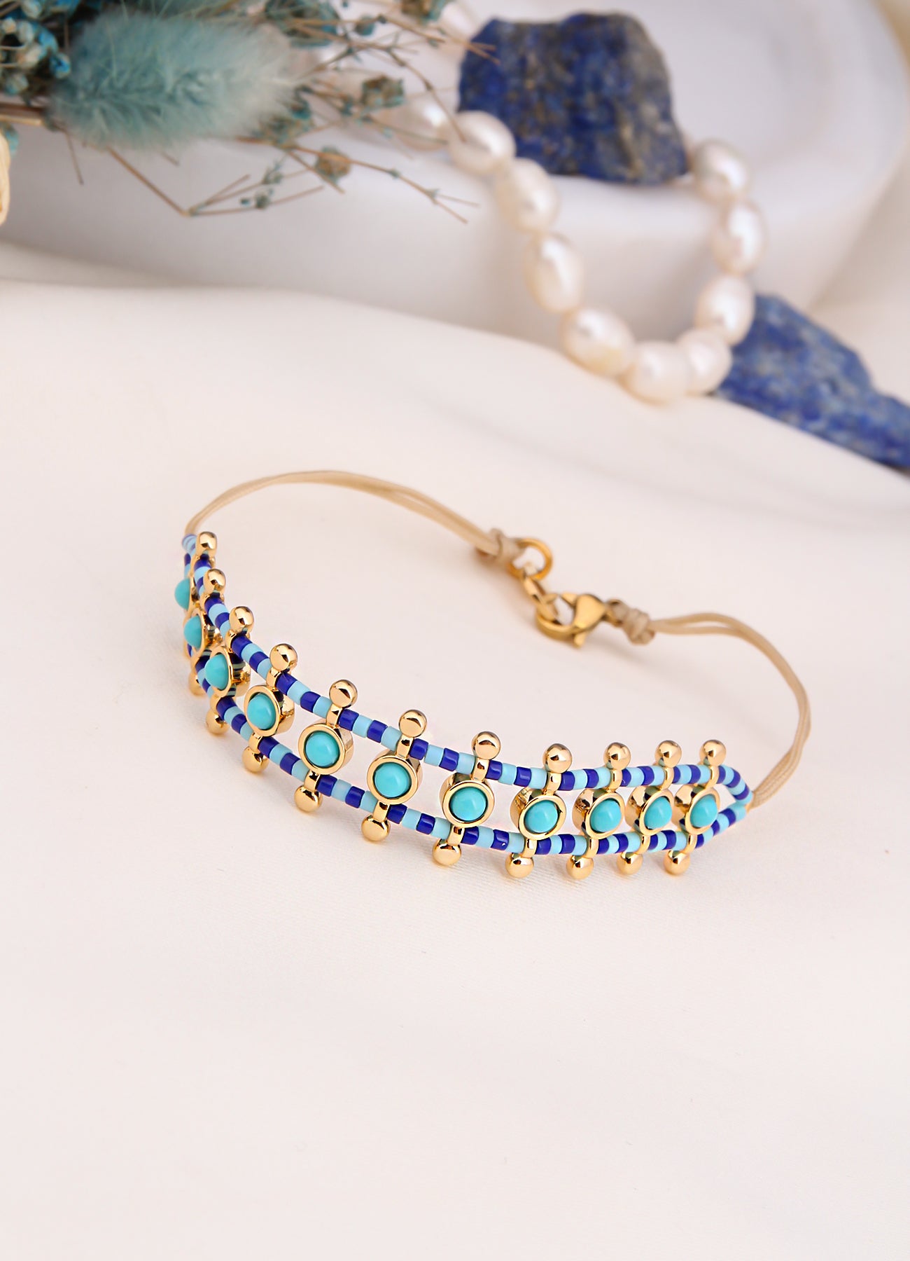 Turquoise & Zircon Bracelet