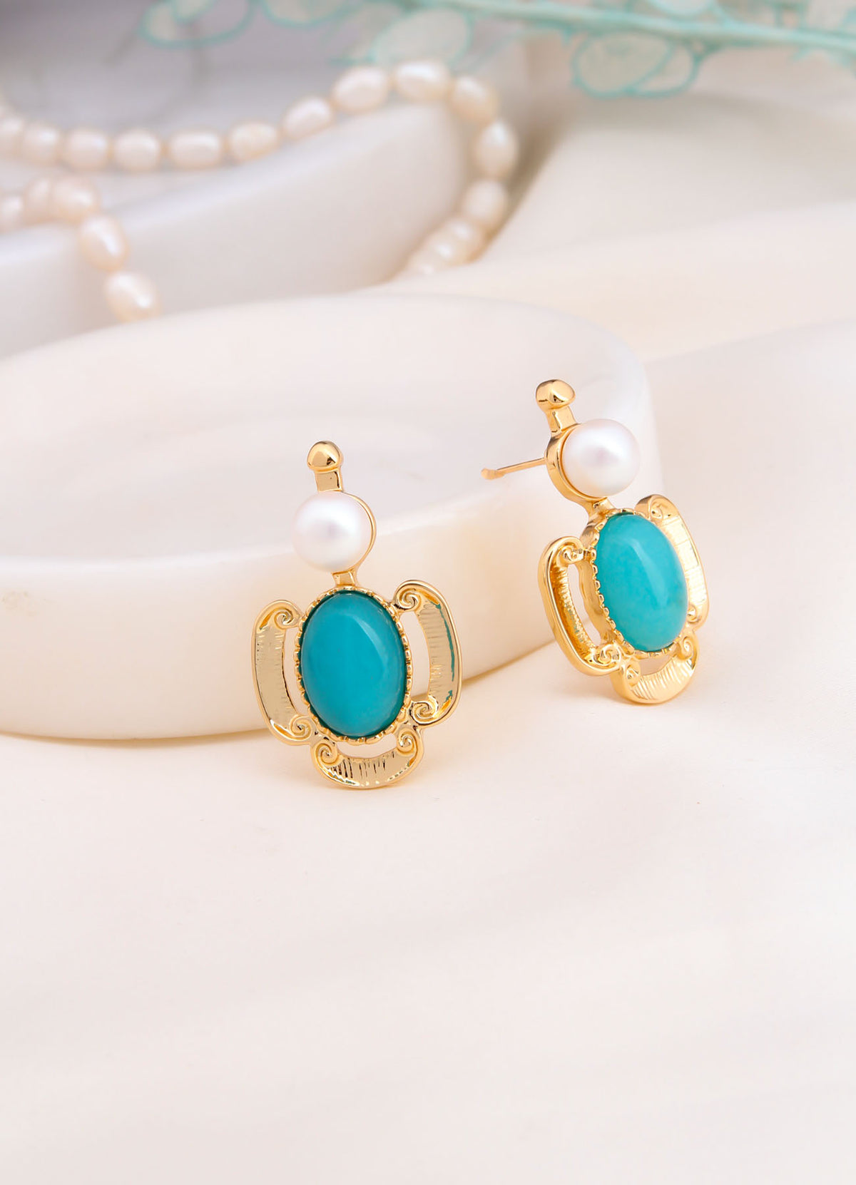 Pearl & Agate Earring