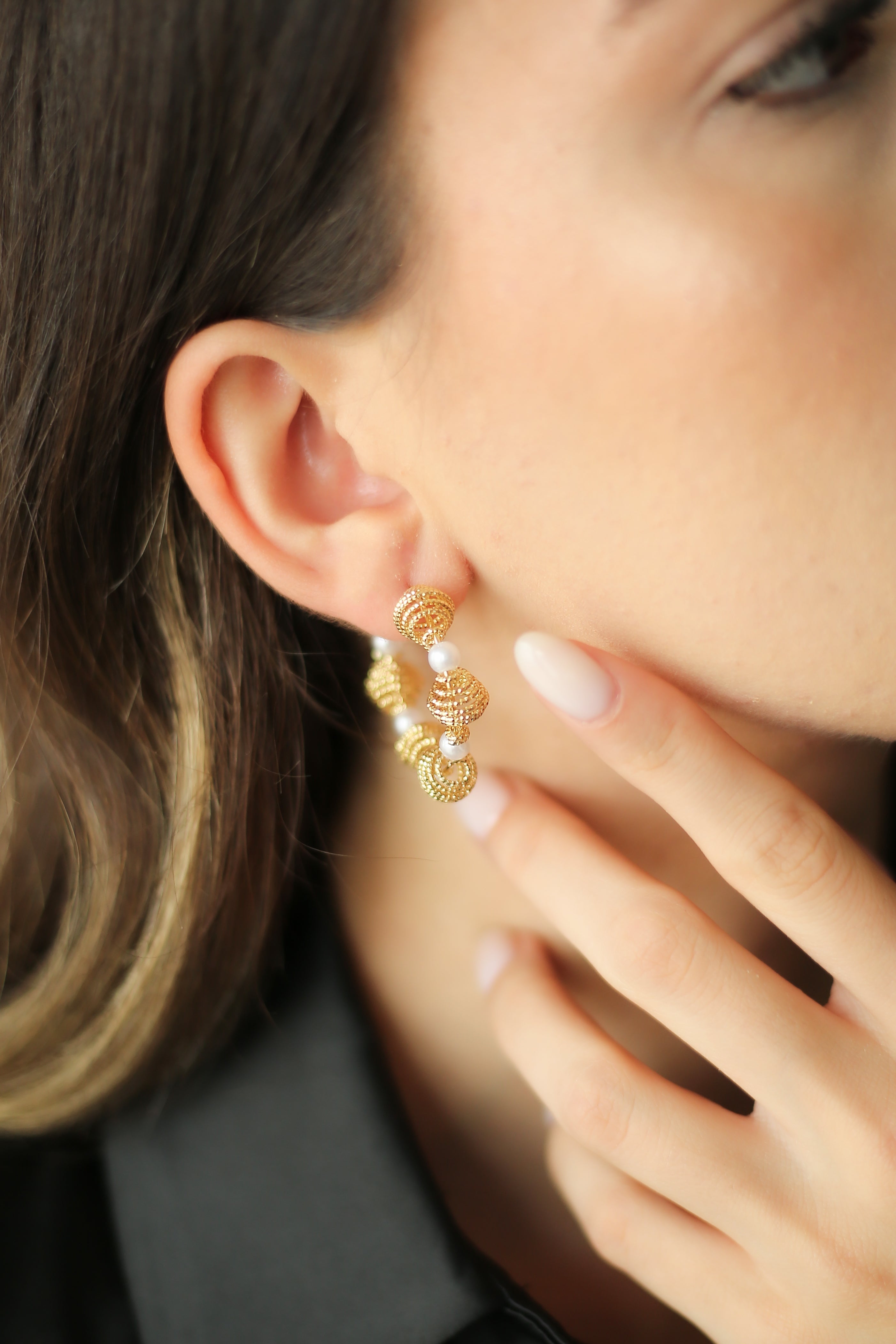 Charlize Pearl Boucles D'oreilles