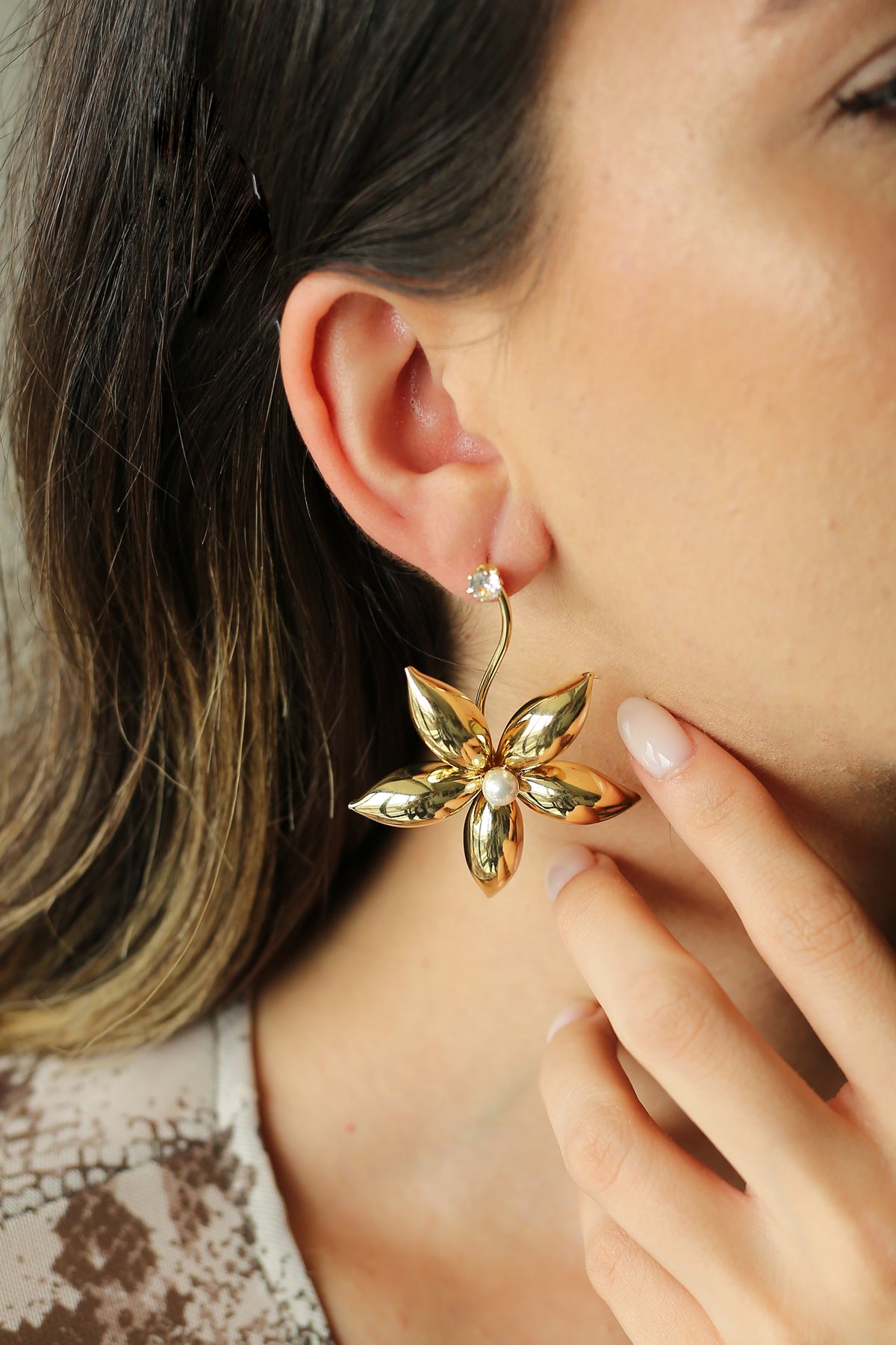 Charlize Pearl Boucles D'oreilles