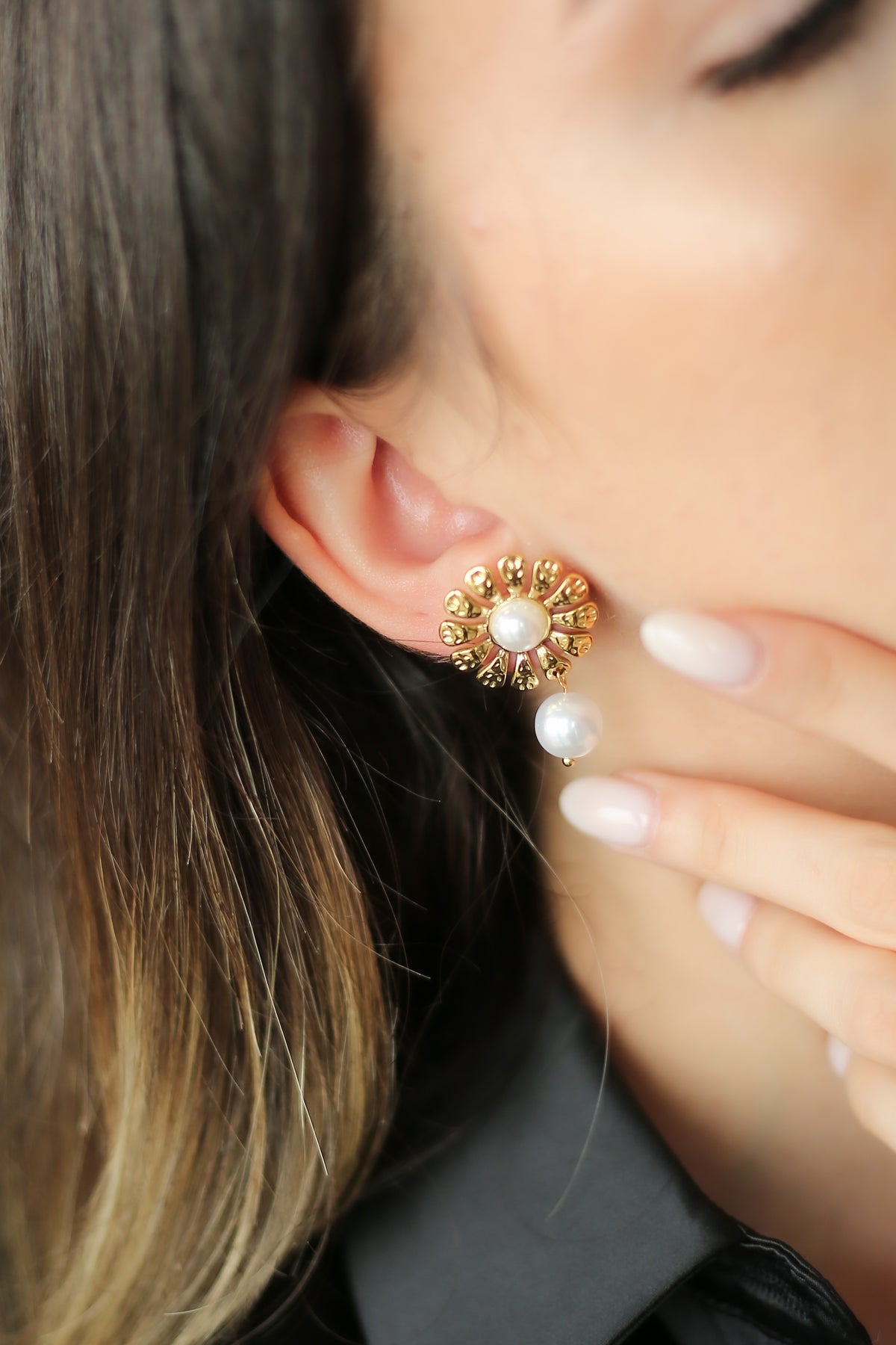 Charlize Pearl Boucles D'oreilles