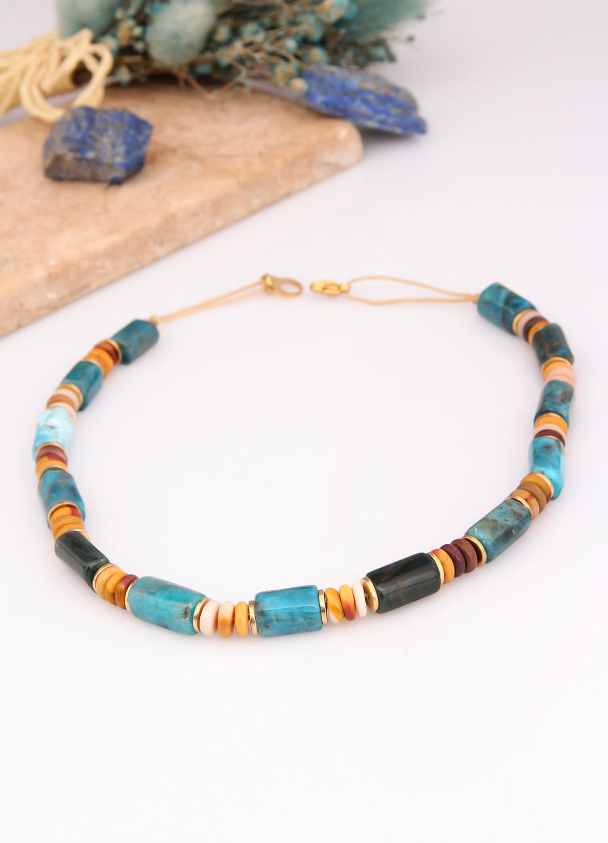 Turquoise & Tiger Eyes Necklace