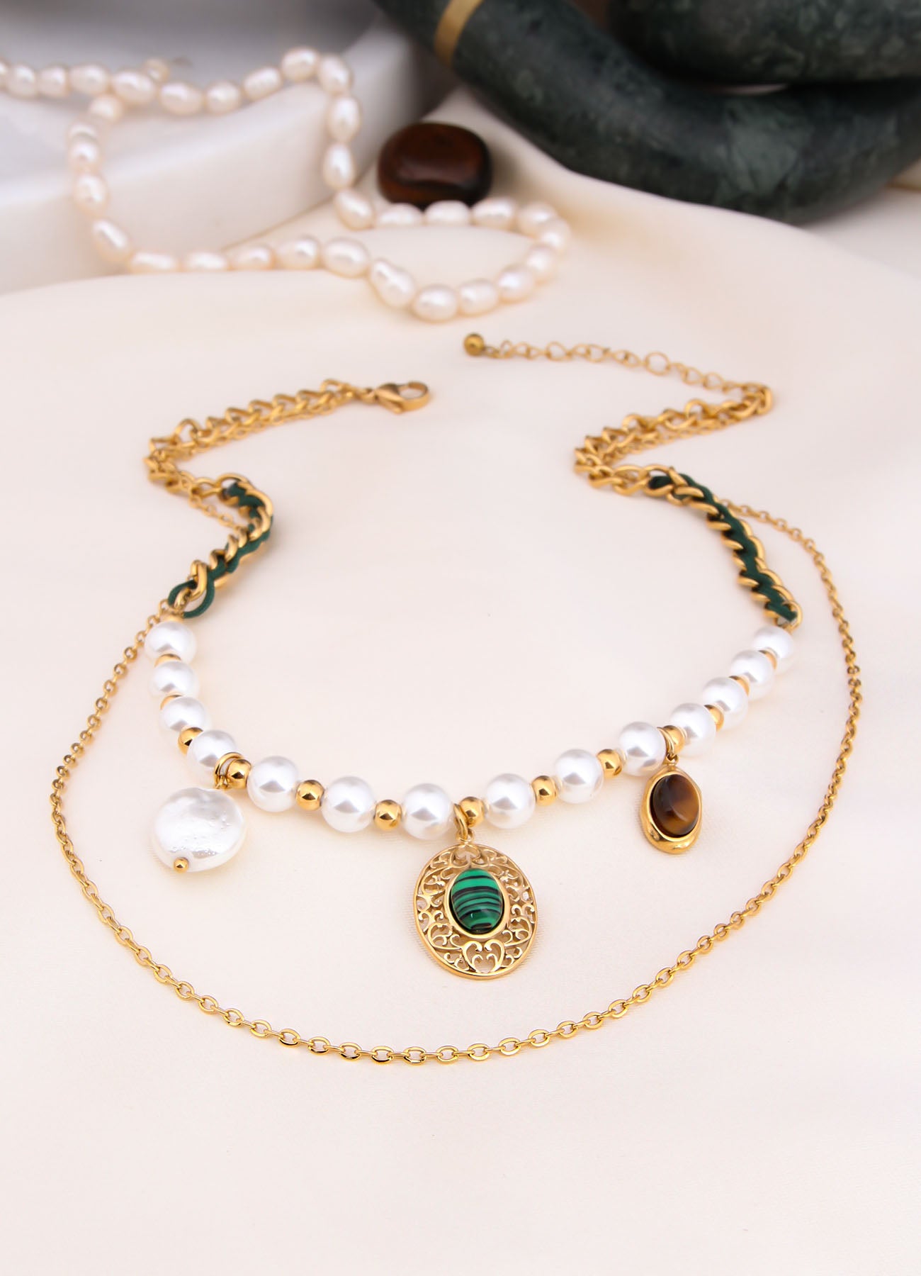 Pearl & Agate Necklace