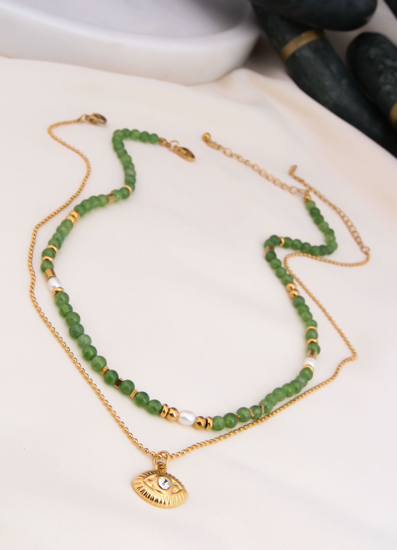 Zircon & Pearl Necklace