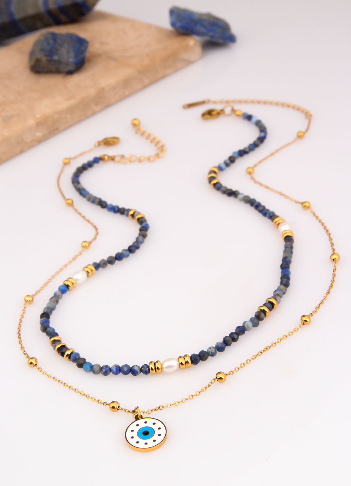 Lapis & Pearl Necklace