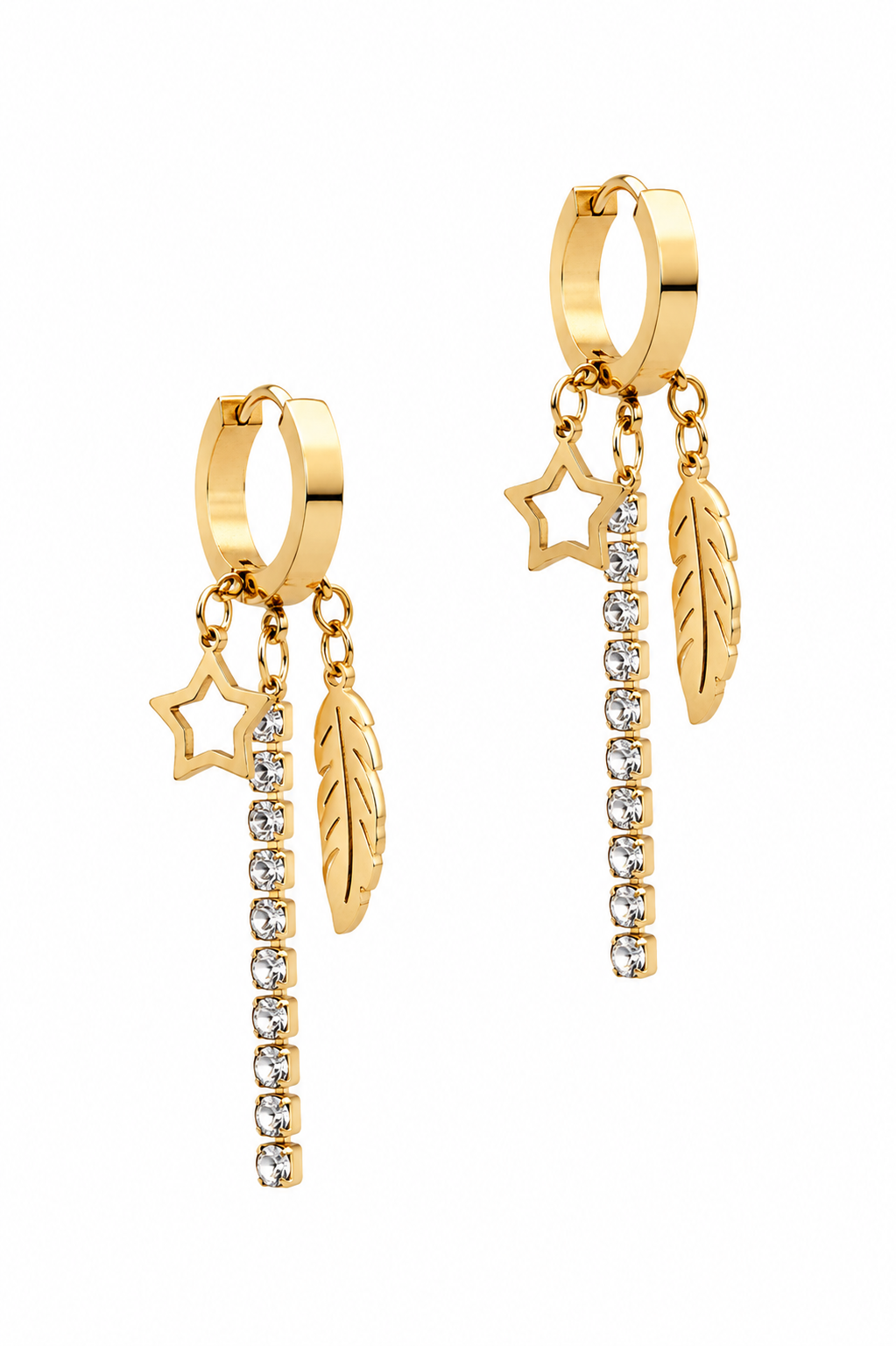 Stainless Steel Gold Earring