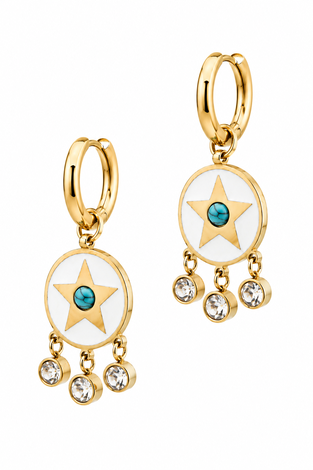 Stainless Steel Gold Earring