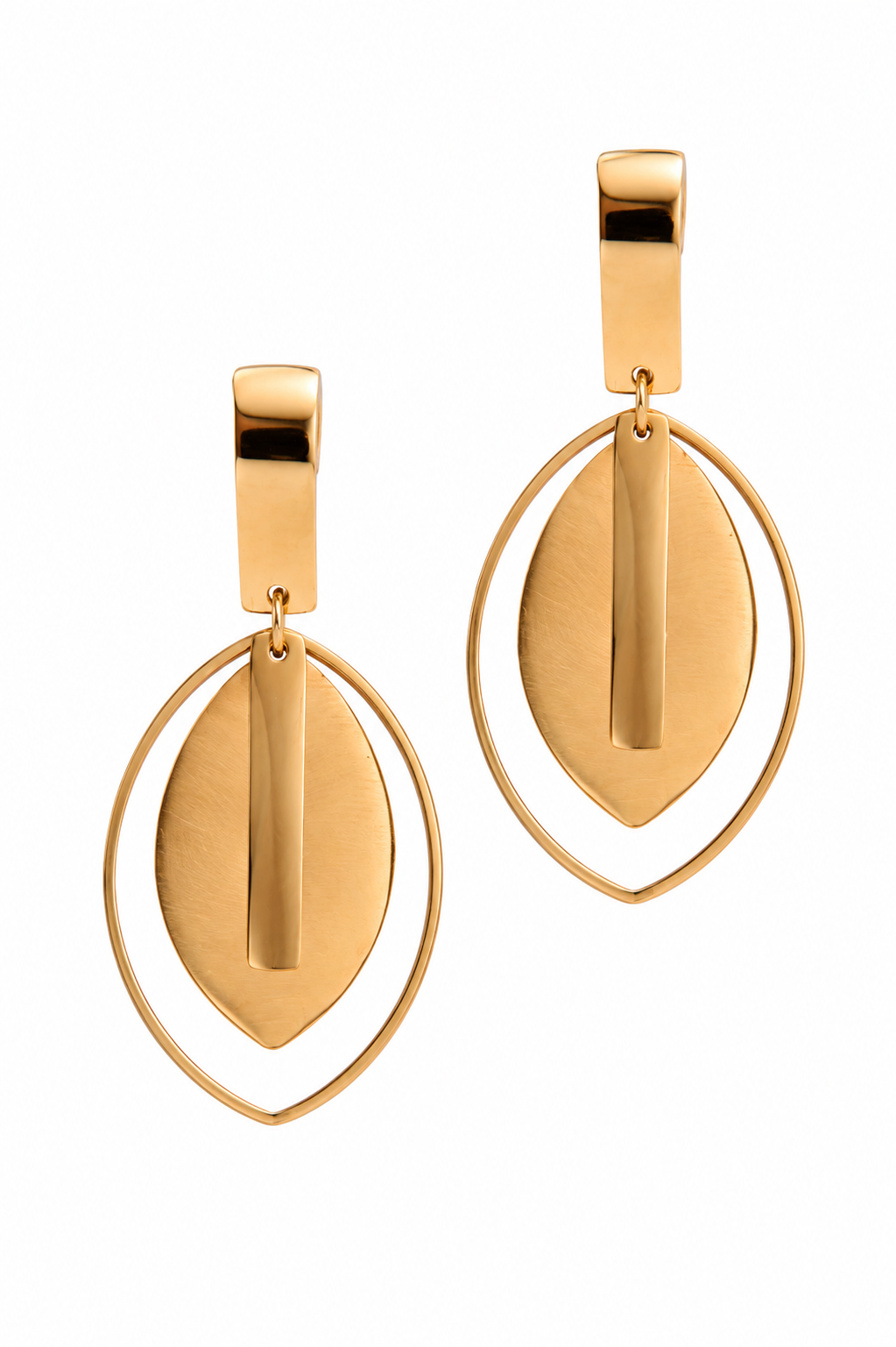 Stainless Steel Gold Earring