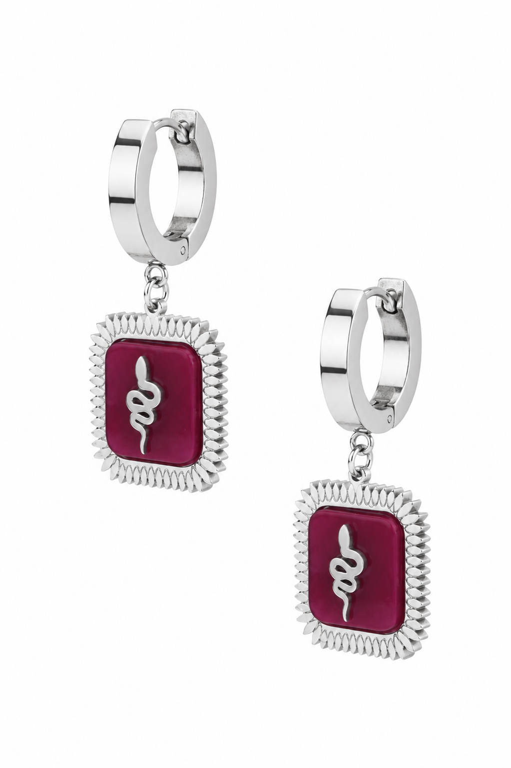 Stainless Steel Red Earring