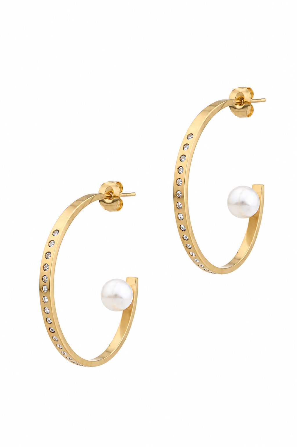 Stainless Steel White Earring