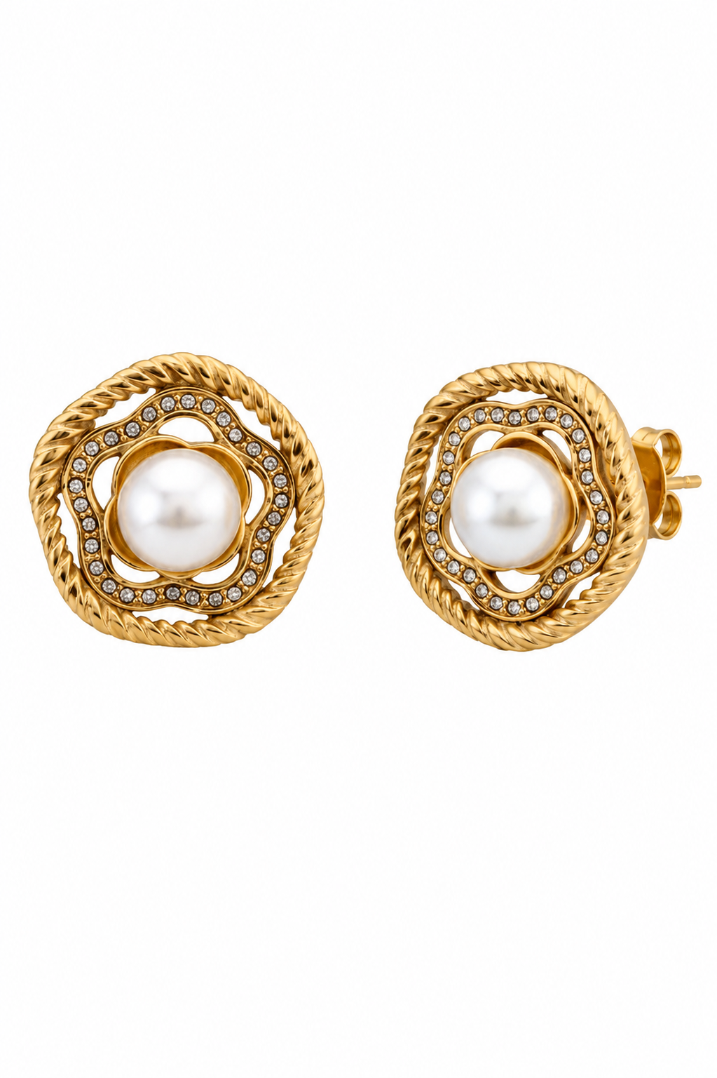 Stainless Steel White Earring