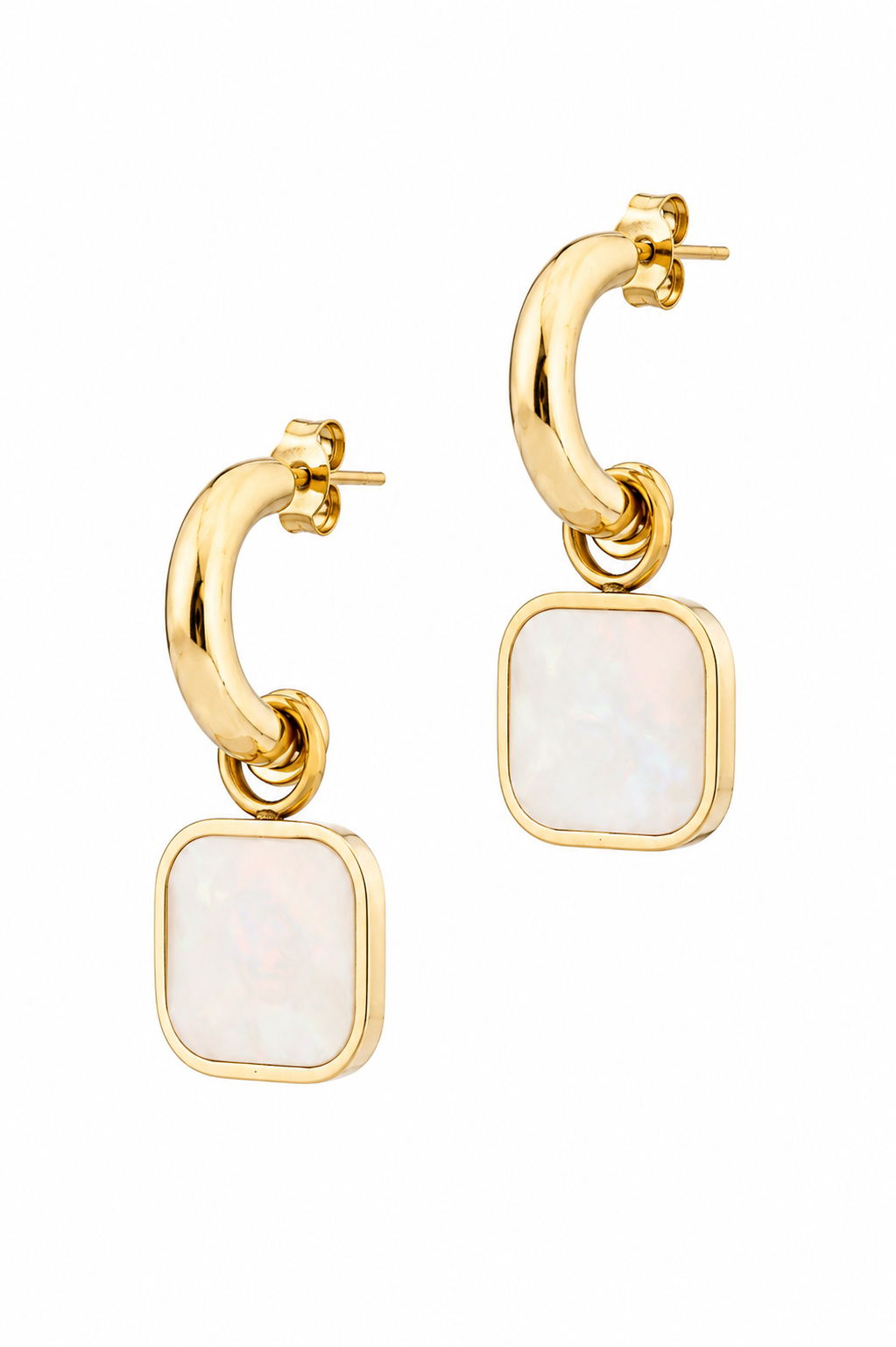 Stainless Steel White Earring