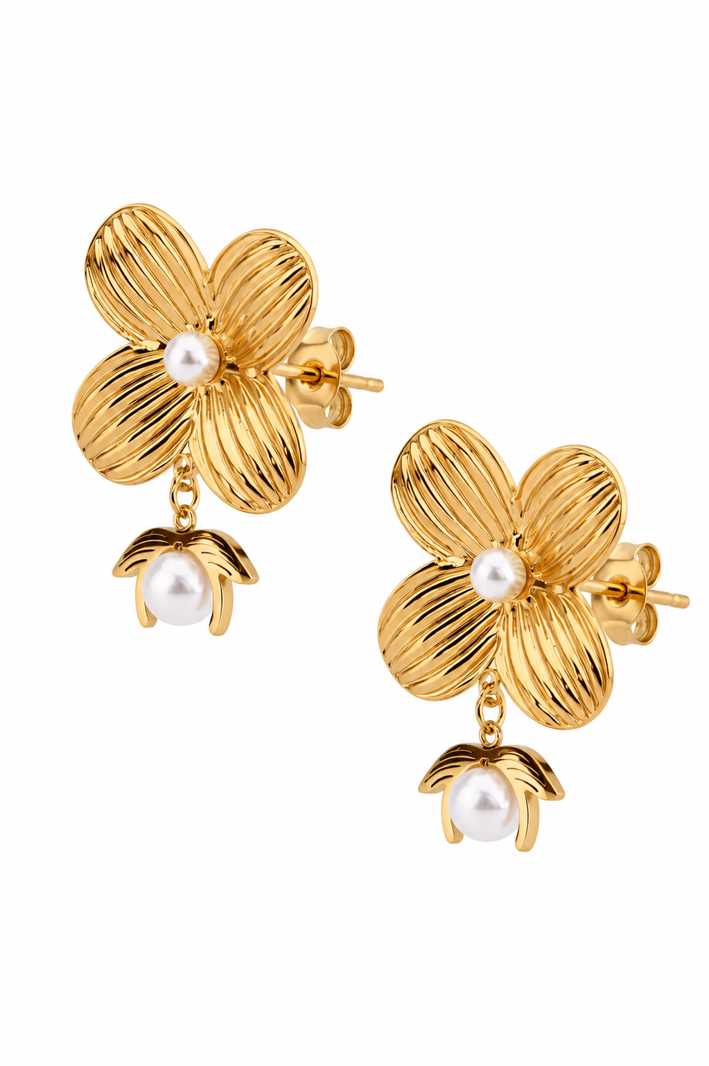 Stainless Steel White Earring