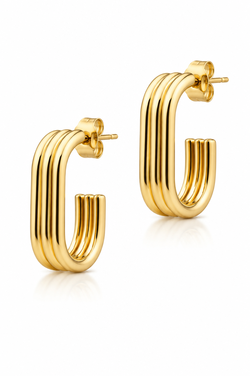 Stainless Steel Gold Earring