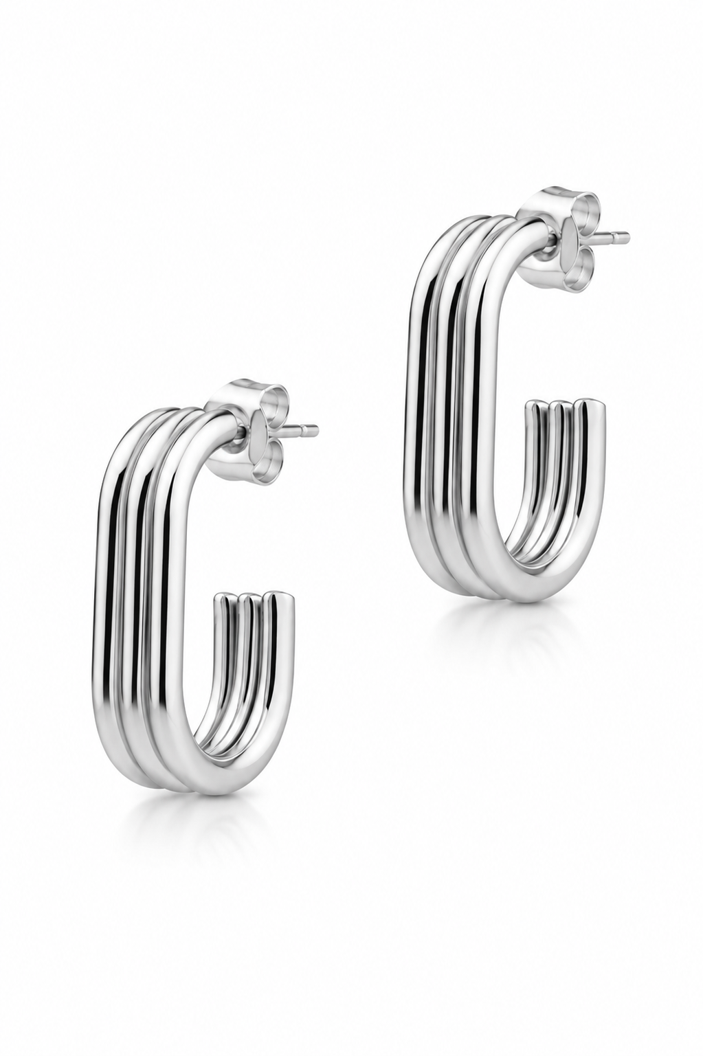 Stainless Steel Silver Earring