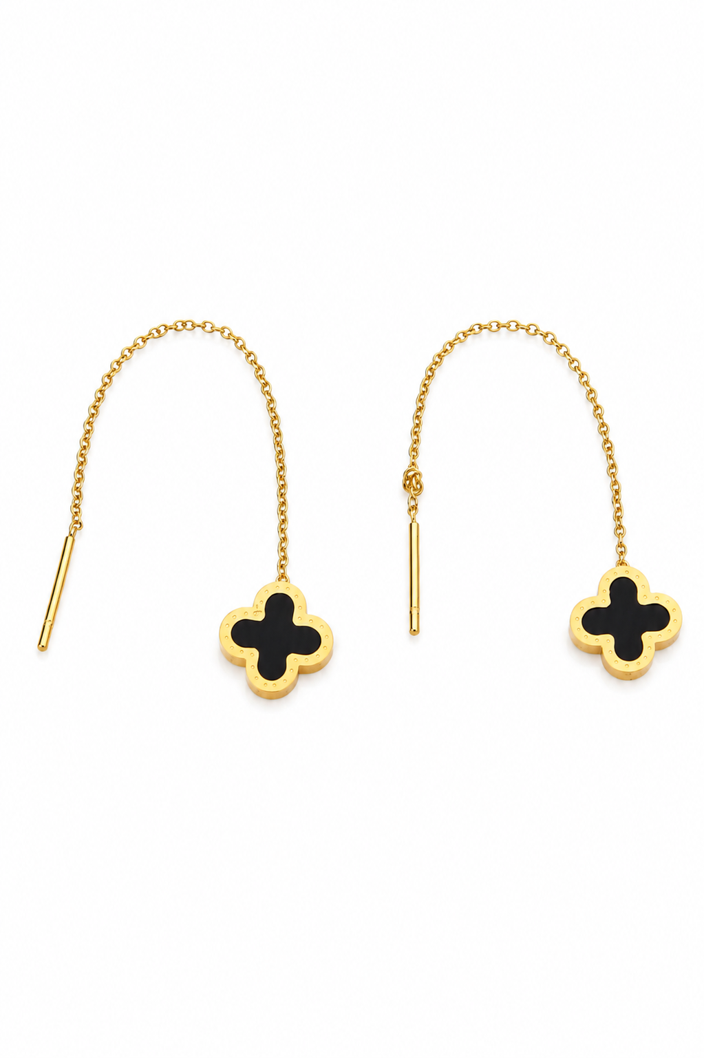 Stainless Steel Black Earring