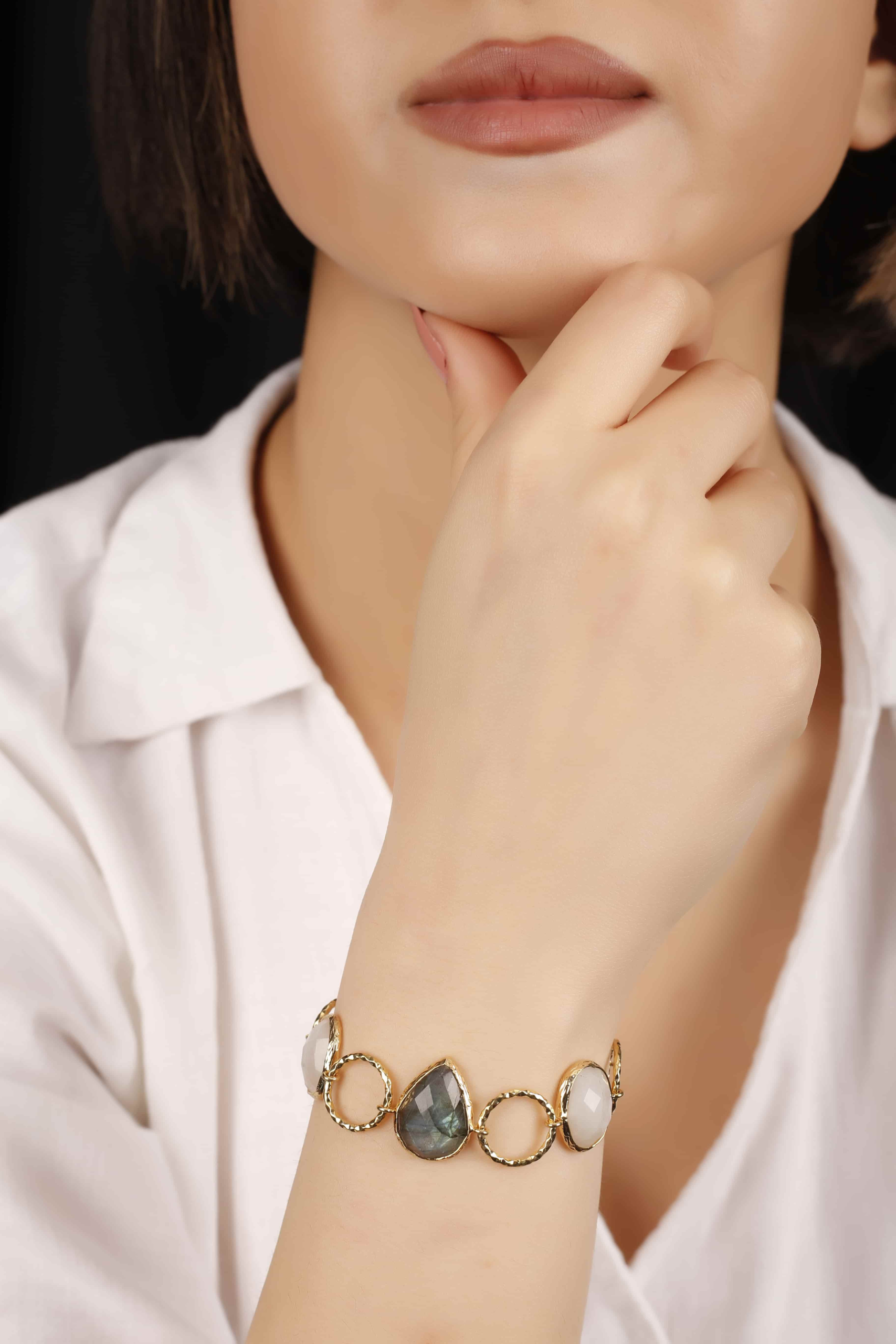 Labradorite & Moonstone Bracelet