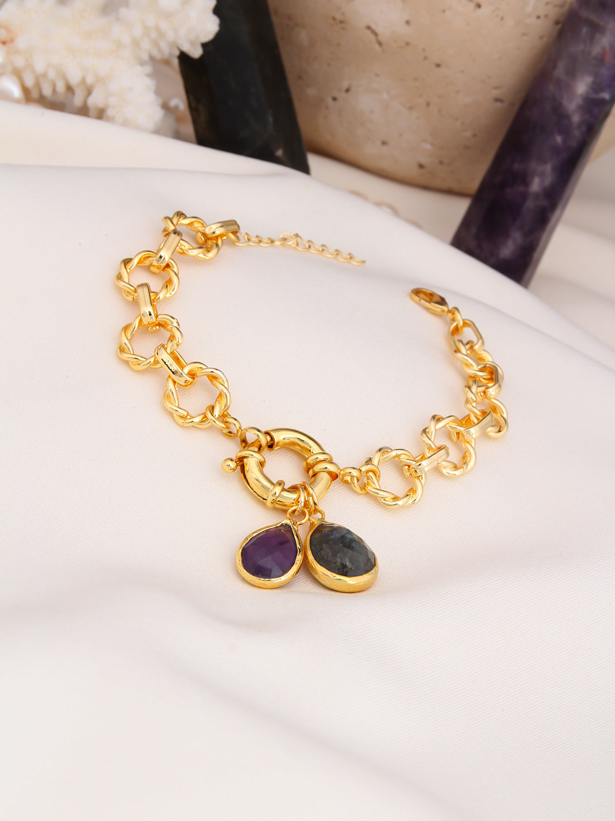 Amethyst & Labradorite Bracelet