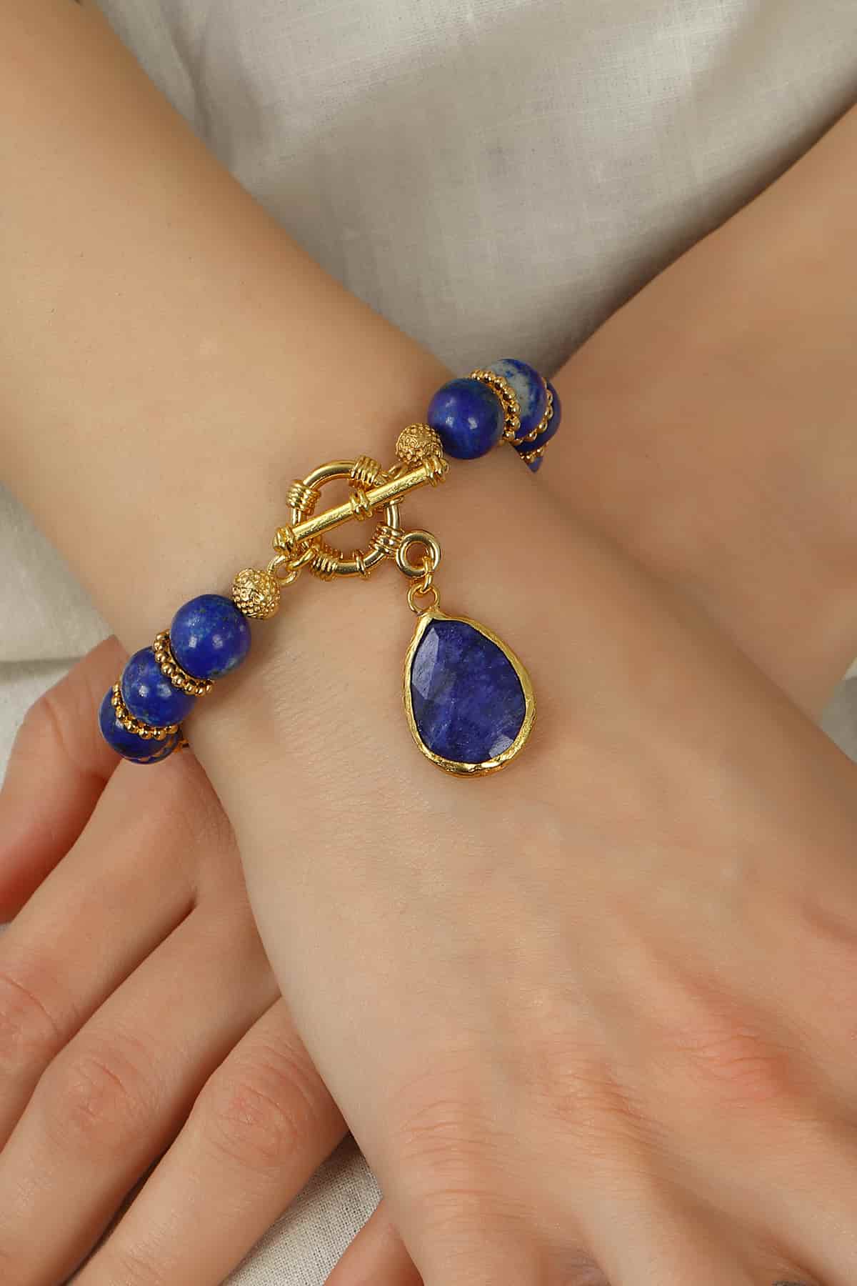 Lapis Lazuli & Saphire Bracelet