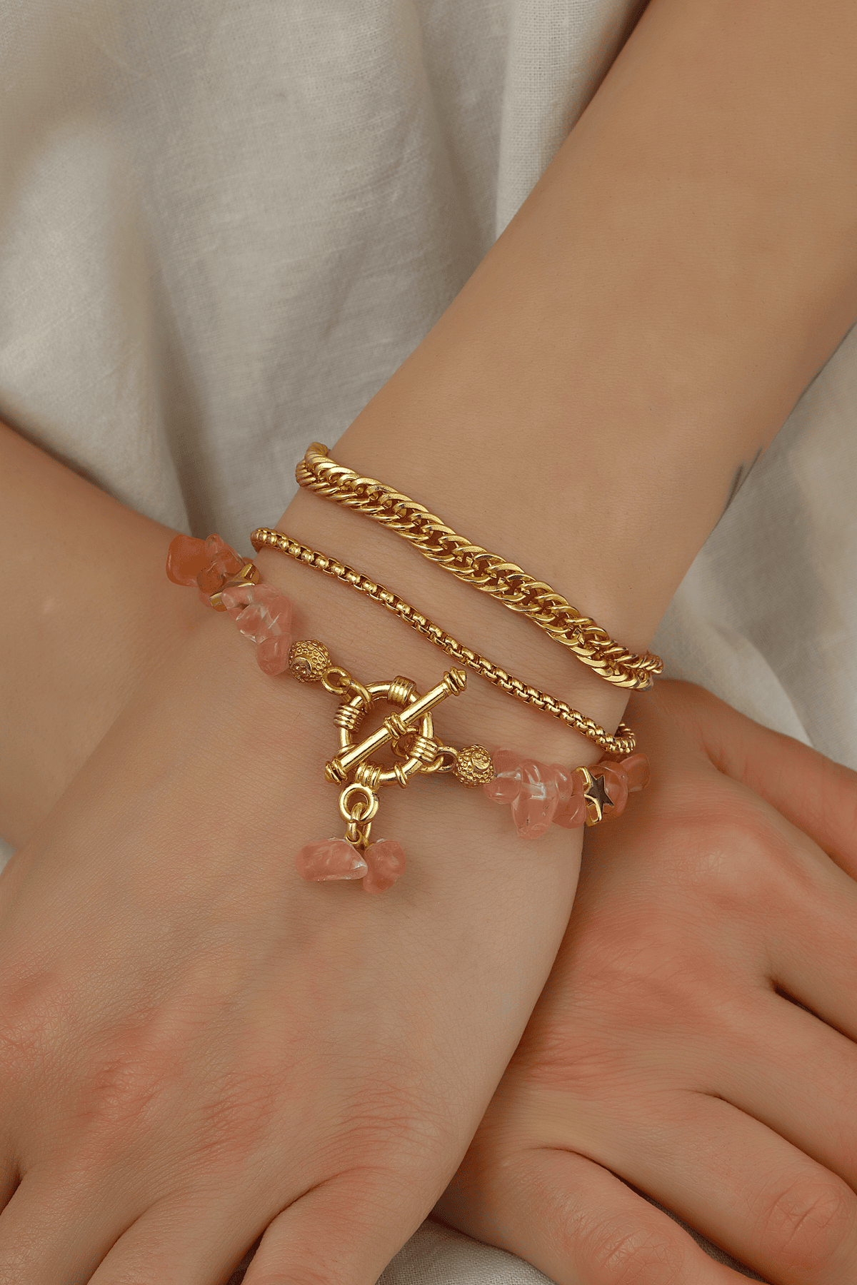 Strawberry Quartz Bracelet