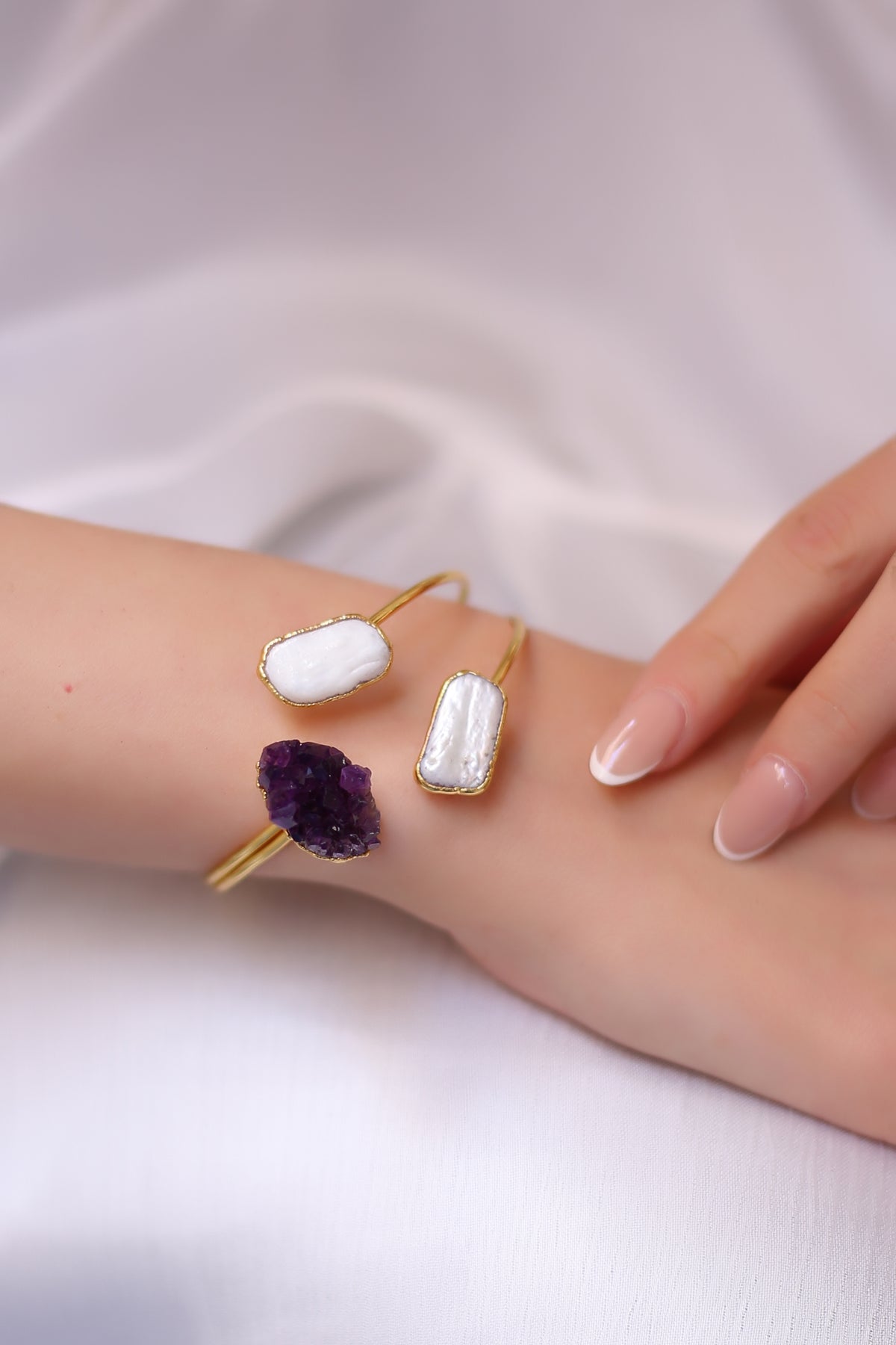 Amethyst &amp; Pearl Bracelet
