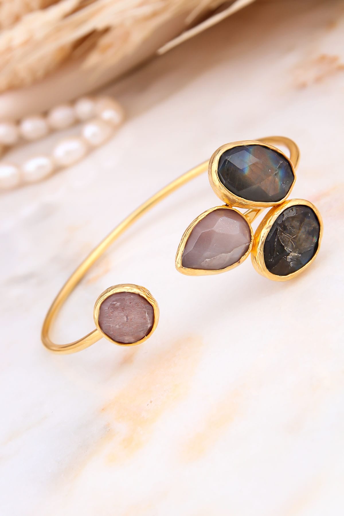 Labrodorite & Sunstone Bracelet