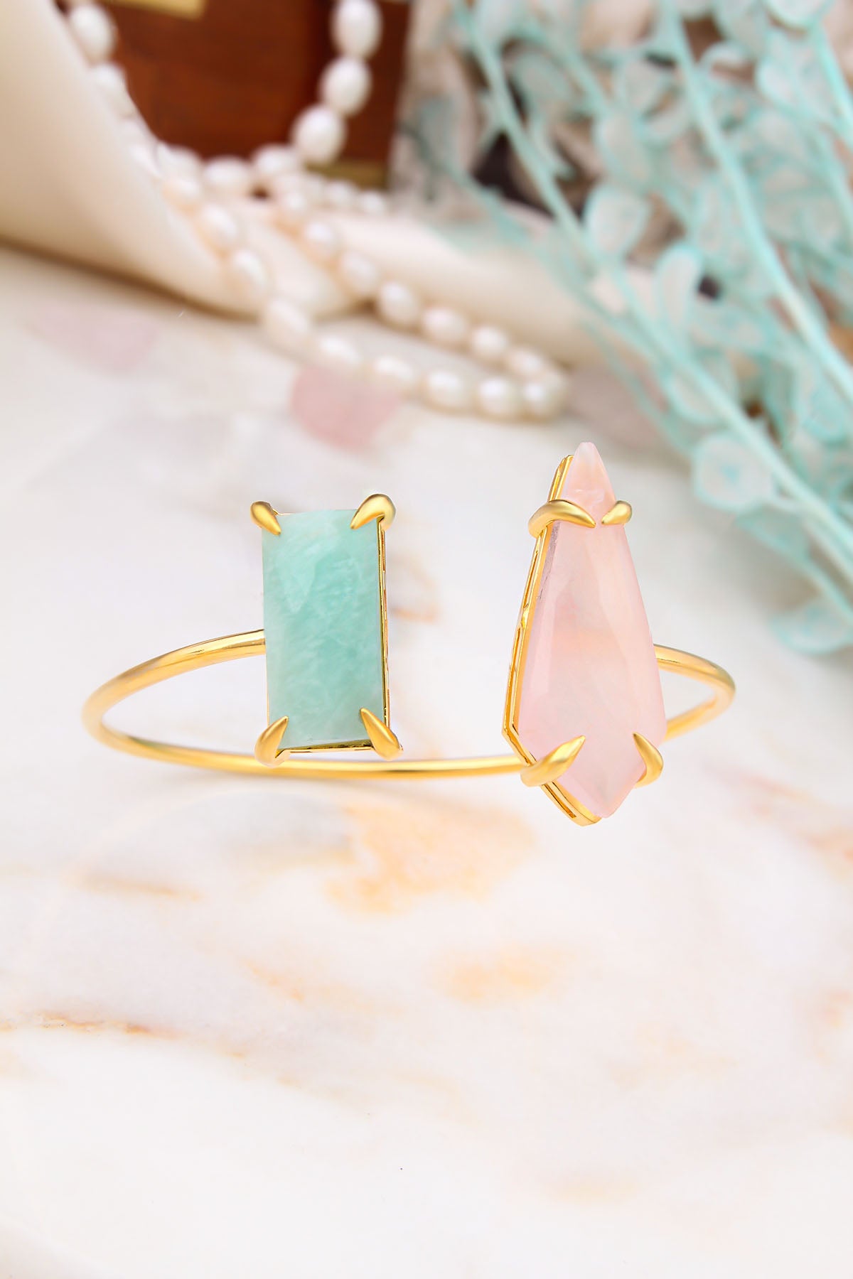 Rose Quartz & Aquamarine Bracelet