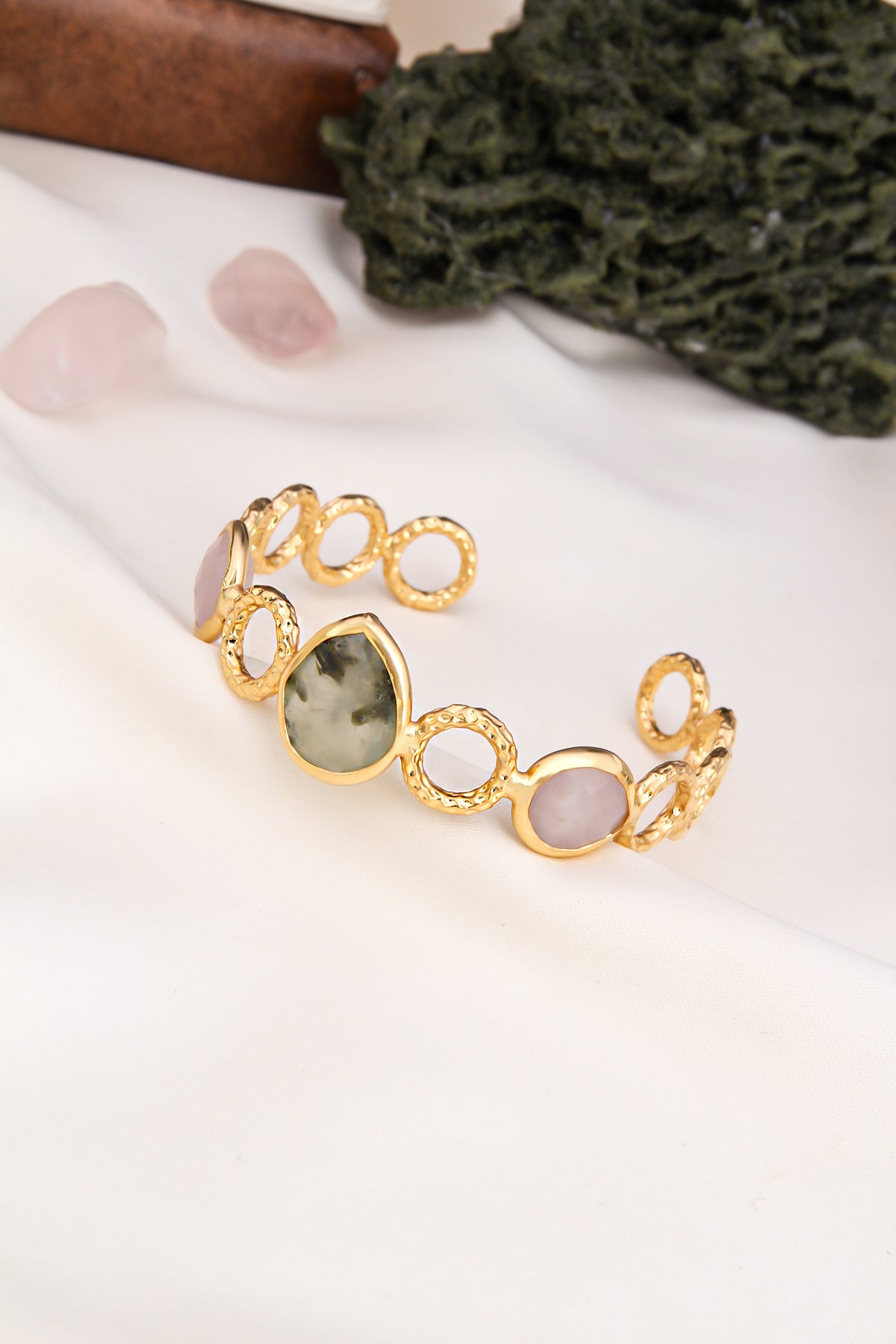Pink Quartz &amp; Prinayt Bracelet