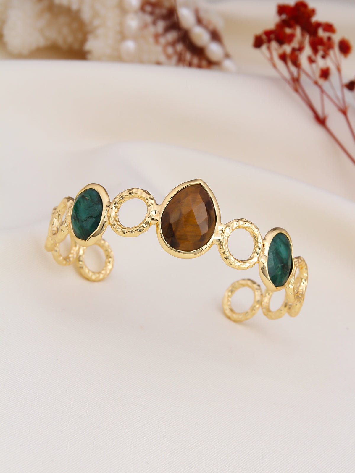 Tiger Eyes & Agathe Bracelet