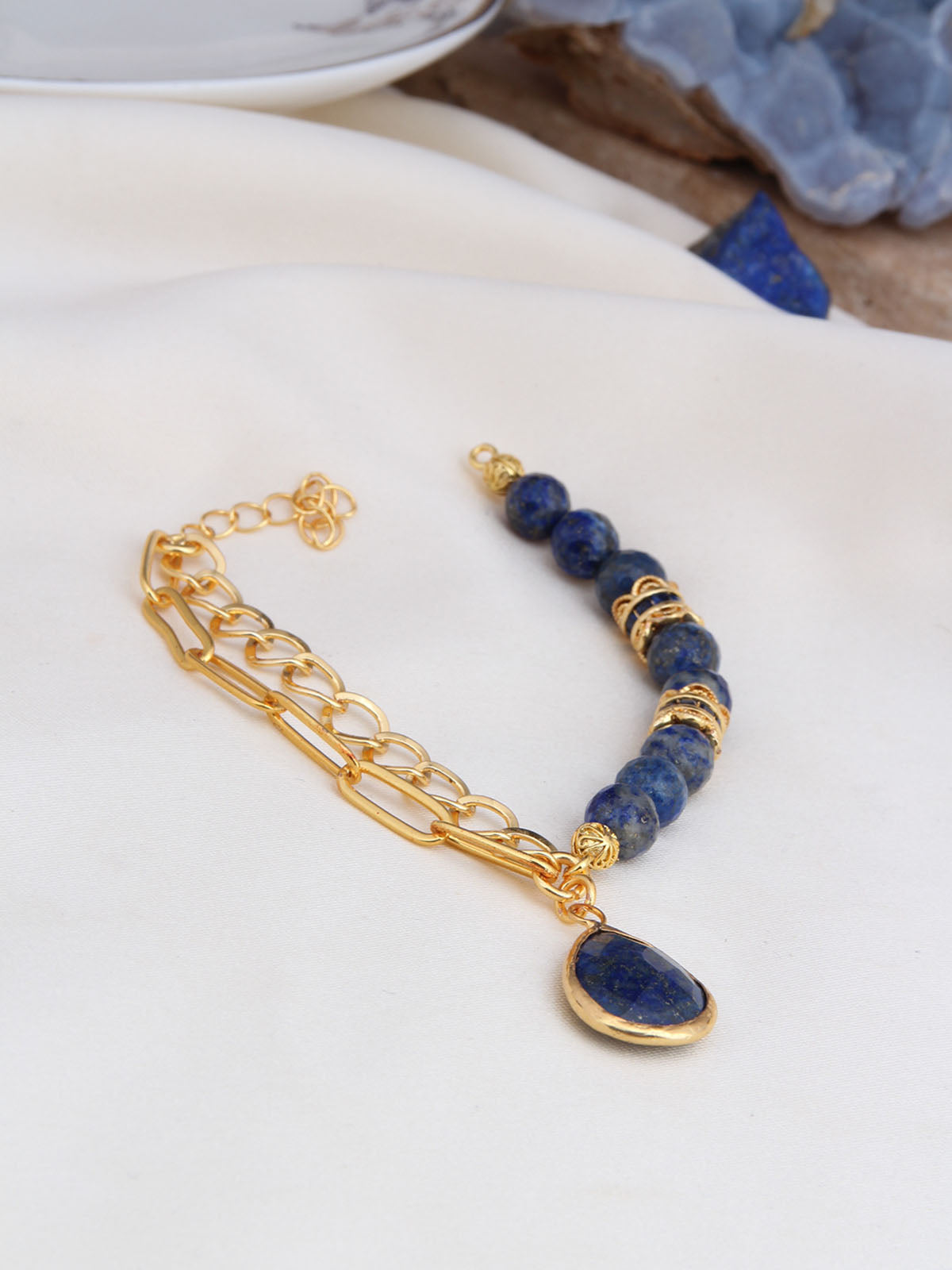 Lapis & Zircon Bracelet