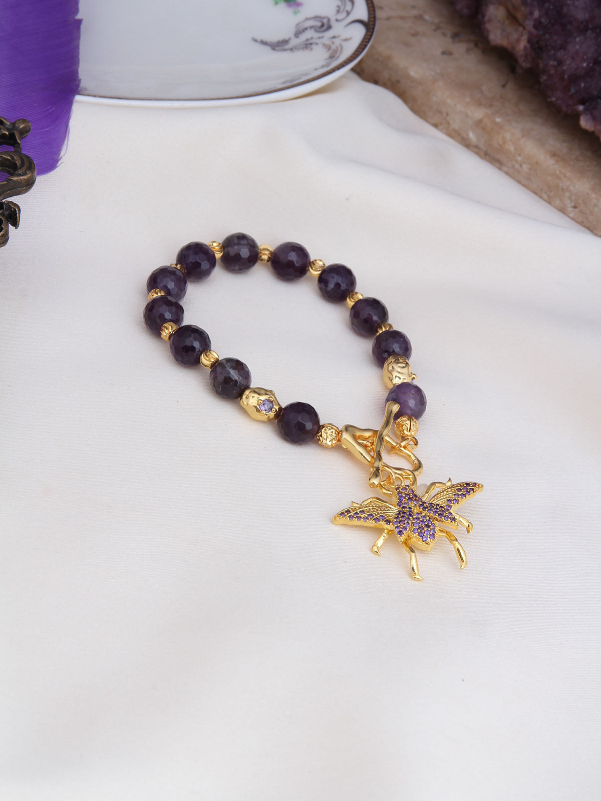 Amethyst & Zircon Bracelet