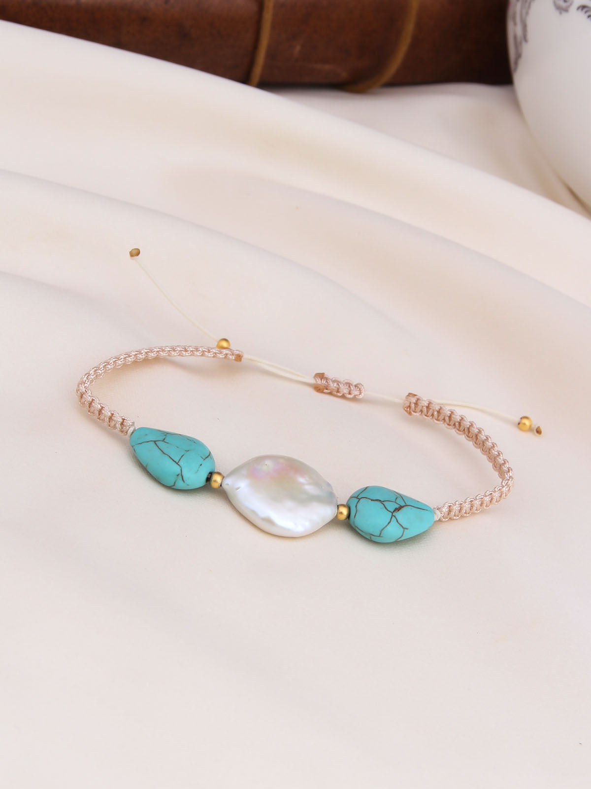 Turquoise & Pearl Bracelet