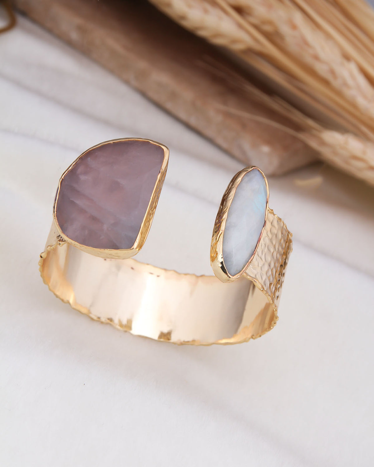 Pink Quartz & Moonstone Bracelet