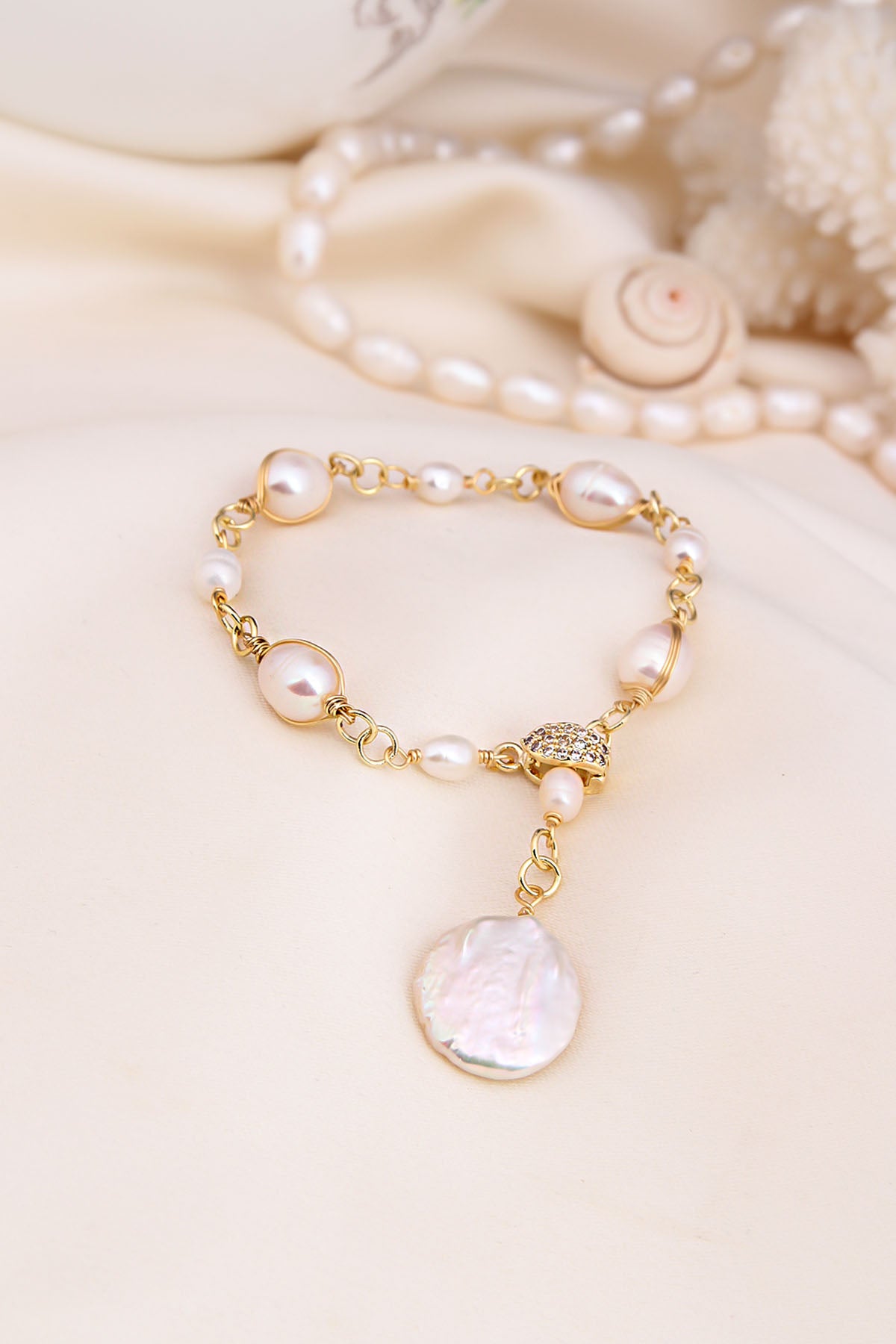 Pearl & Zircon Bracelet