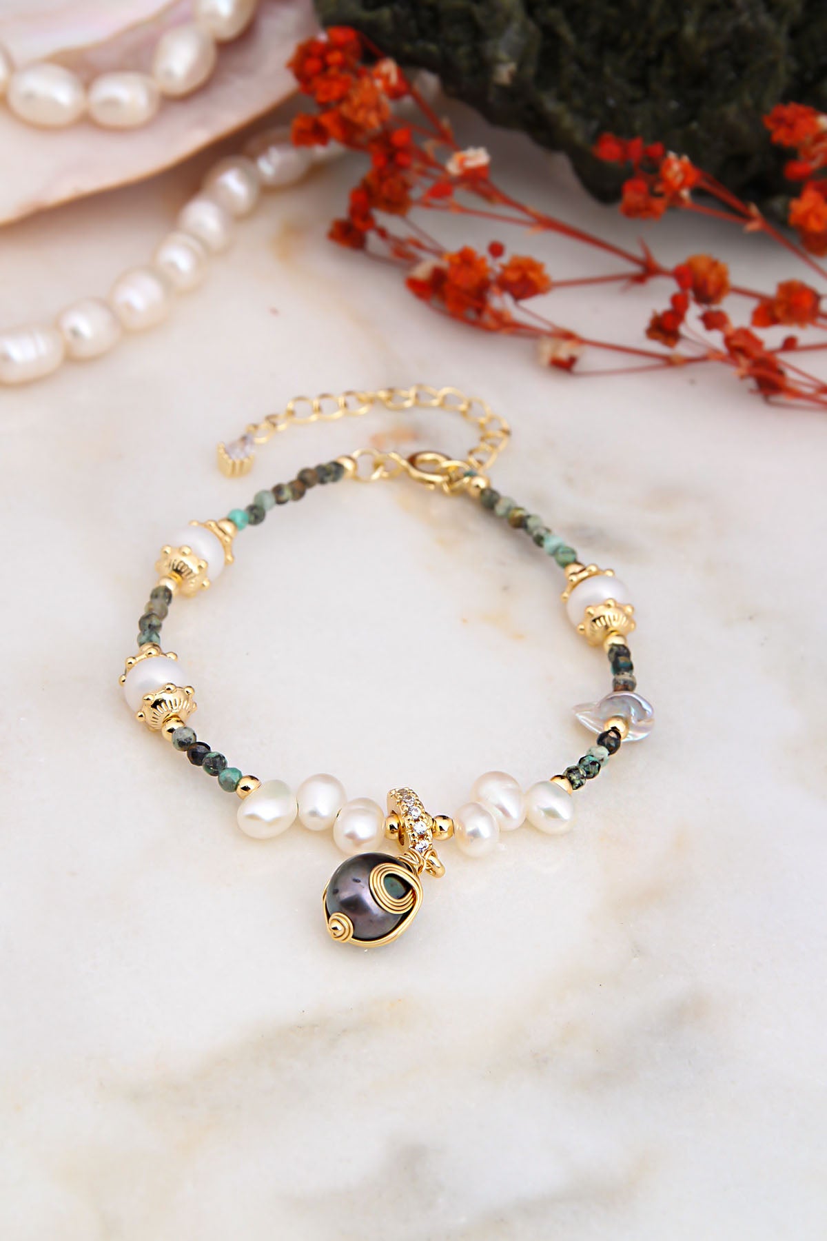 Pearl & Turquoise Bracelet