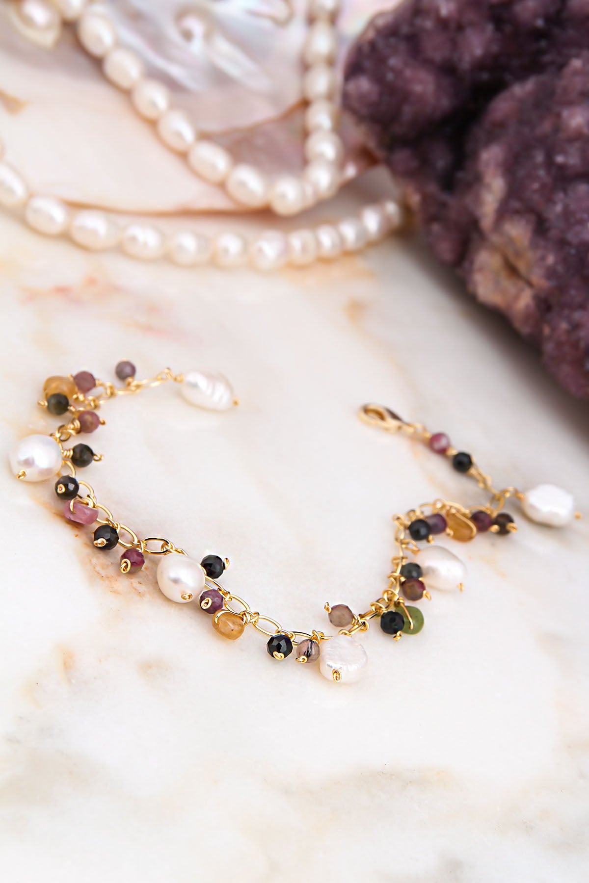 Pearl & Tourmaline Bracelet