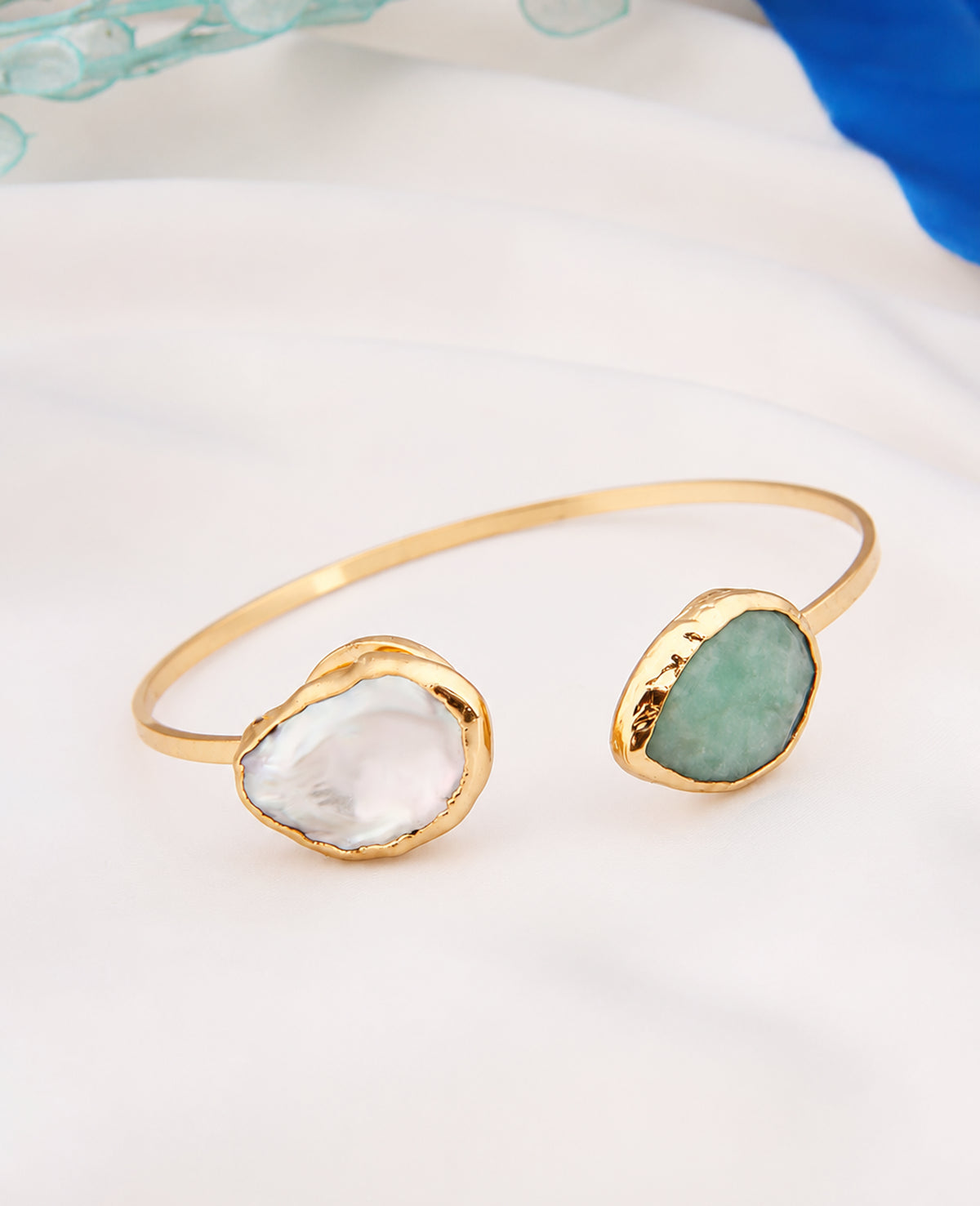 Pearl & Amazonite Bracelet