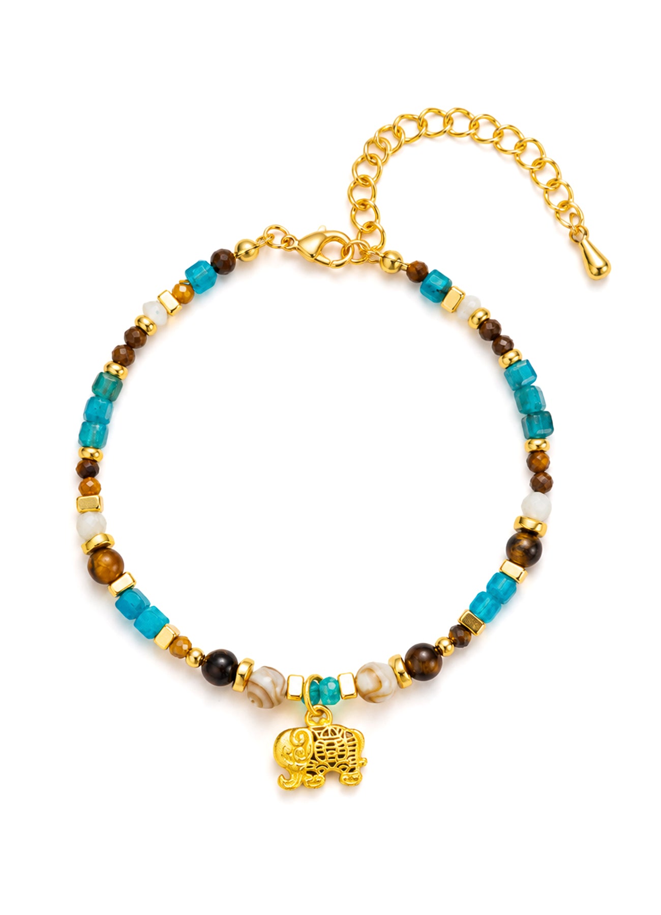 Turquoise & Tiger Eyes Bracelet
