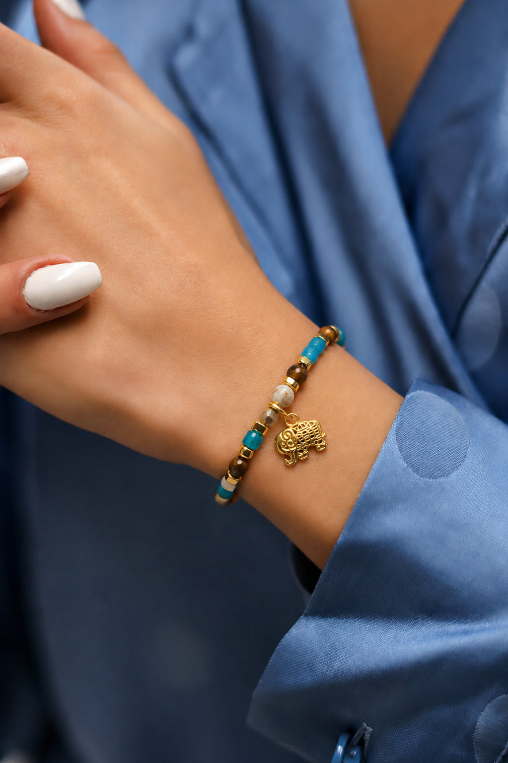 Turquoise & Tiger Eyes Bracelet