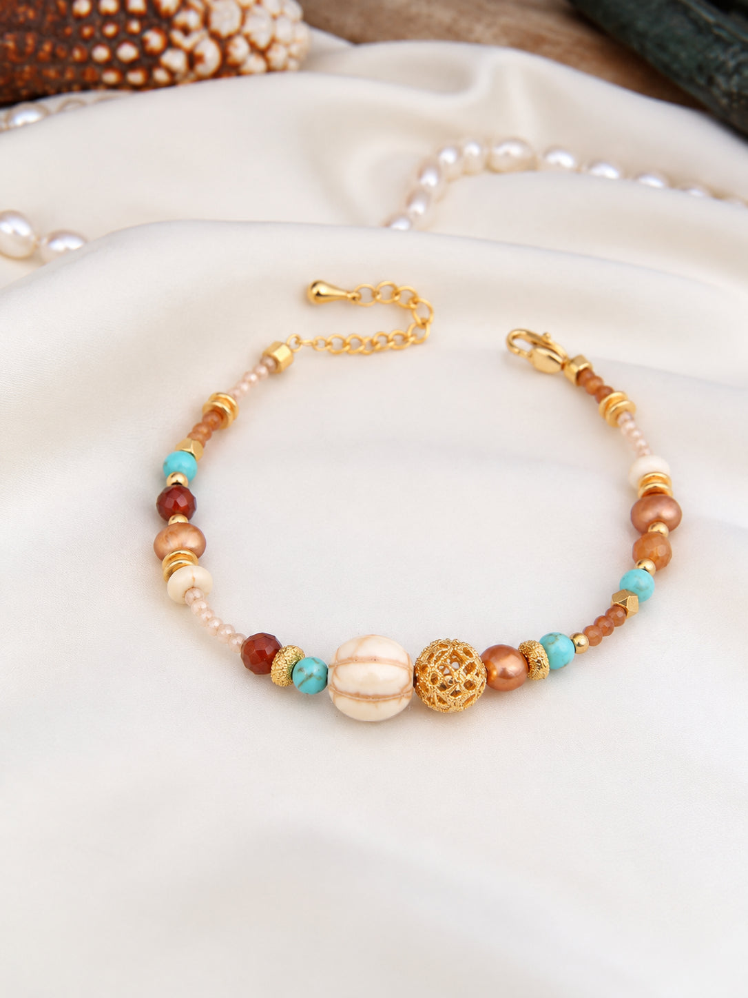Turquoise & Citrine & Tiger Eyes Bracelet