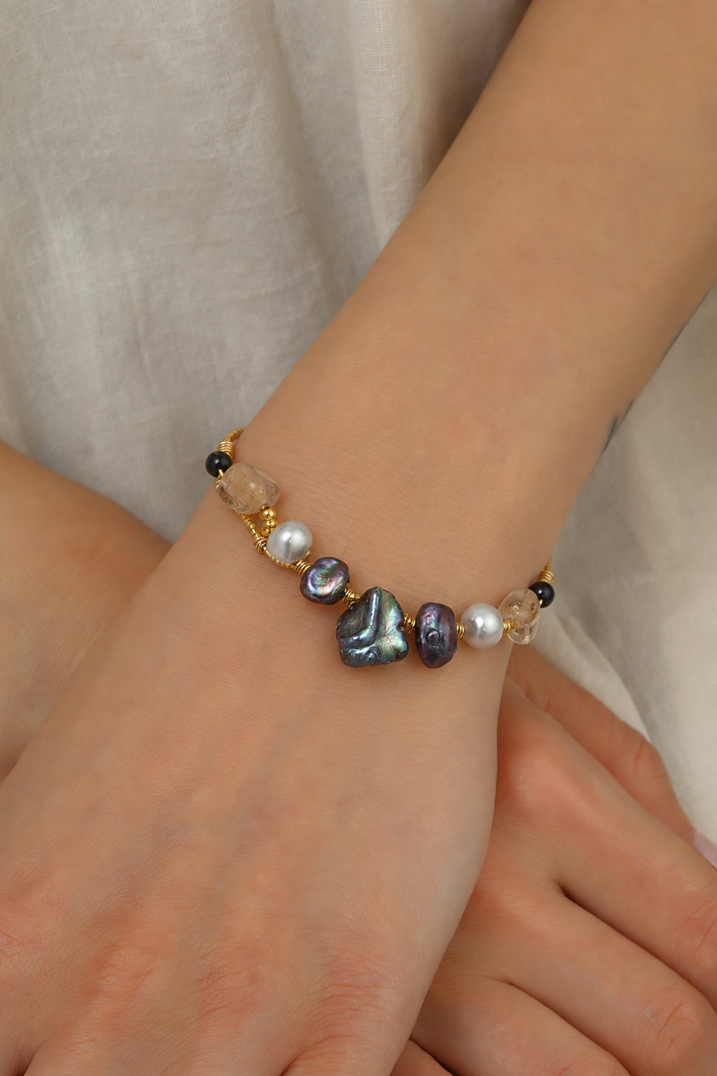 Ocean Nacre & Pearl Bracelet