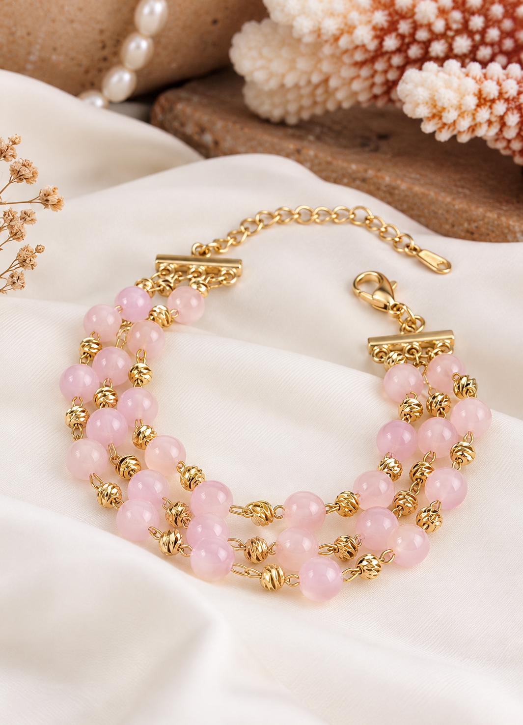 Pink Quartz Bracelet