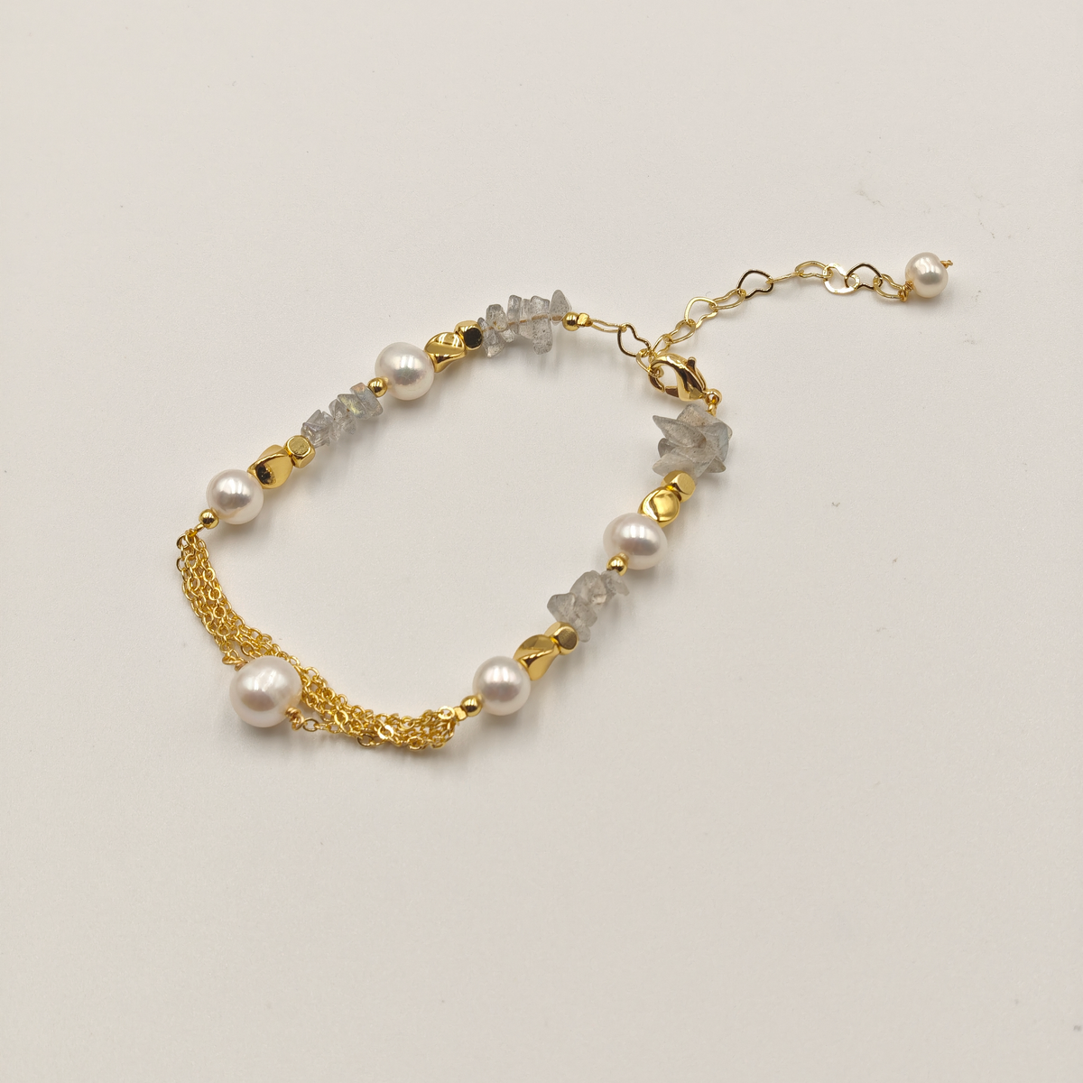 Labradorite & Pearl Bracelet