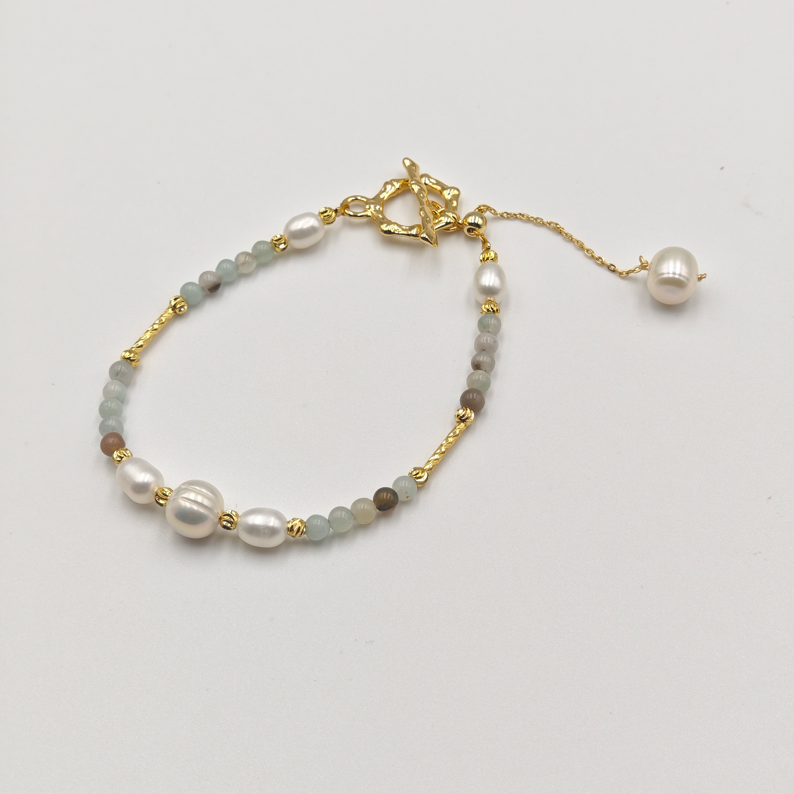 Akuamarine & Pearl Bracelet