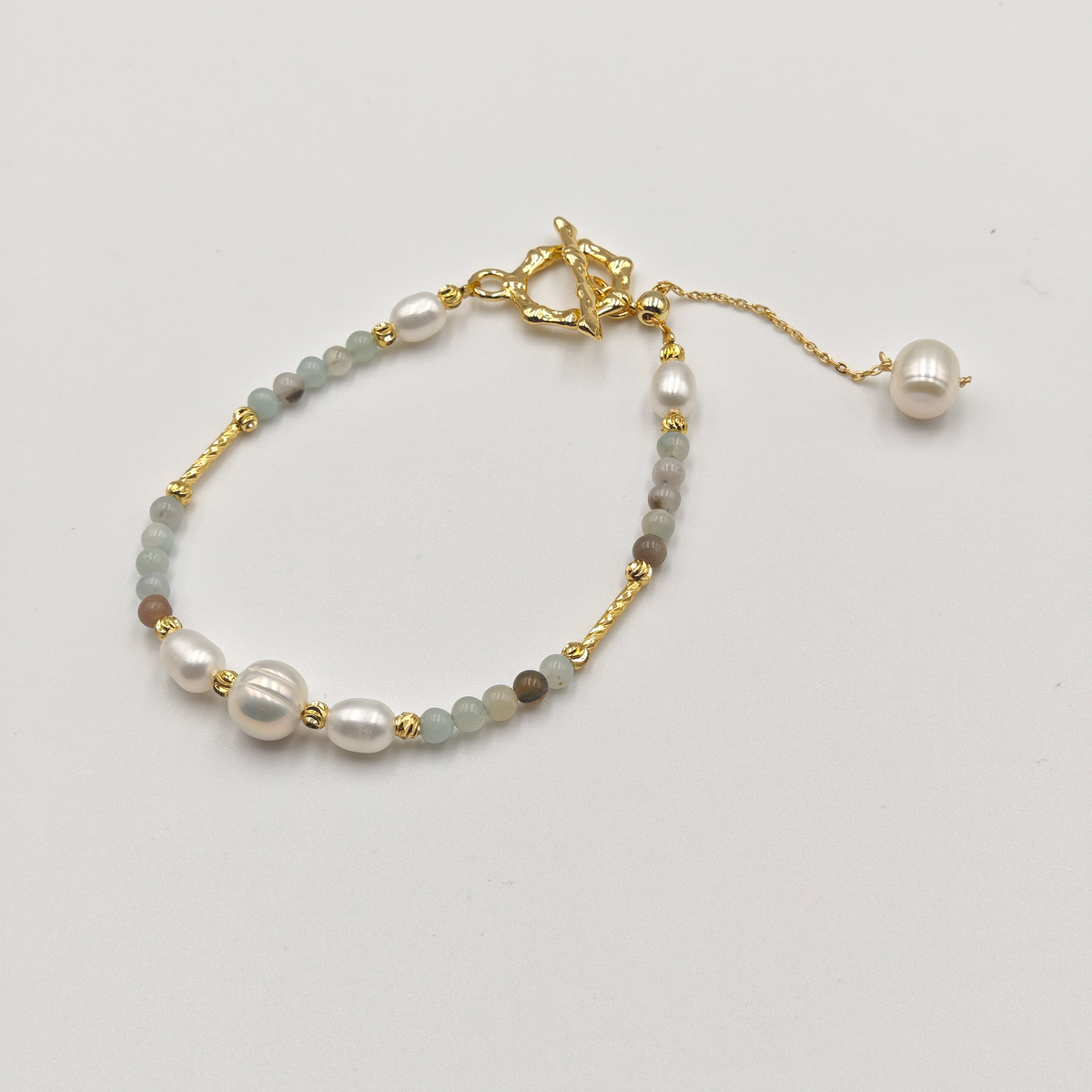 Akuamarine & Pearl Bracelet