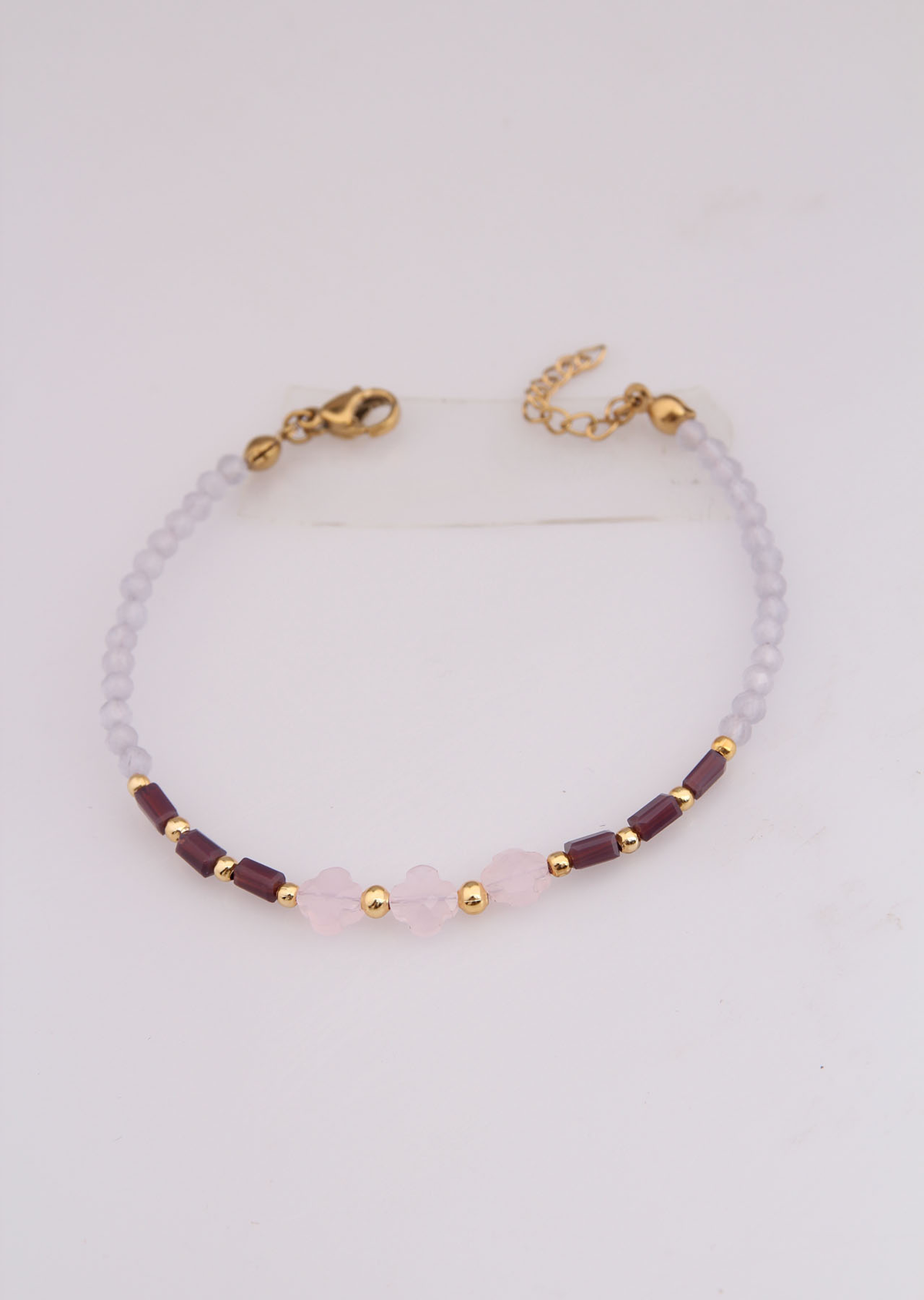 Pink Quartz & Agate Bracelet